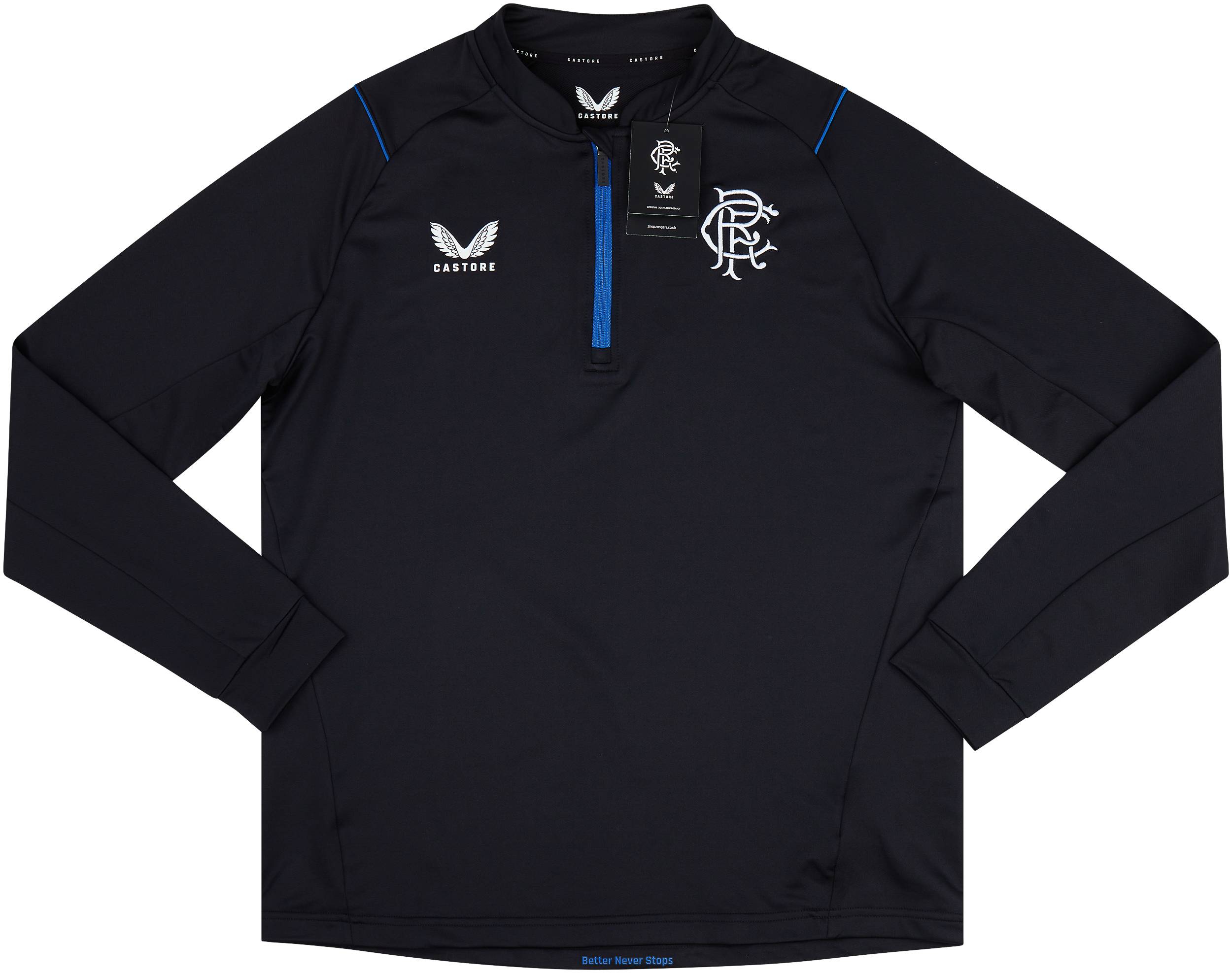 2022-23 Rangers Castore 1/4 Zip Training Top