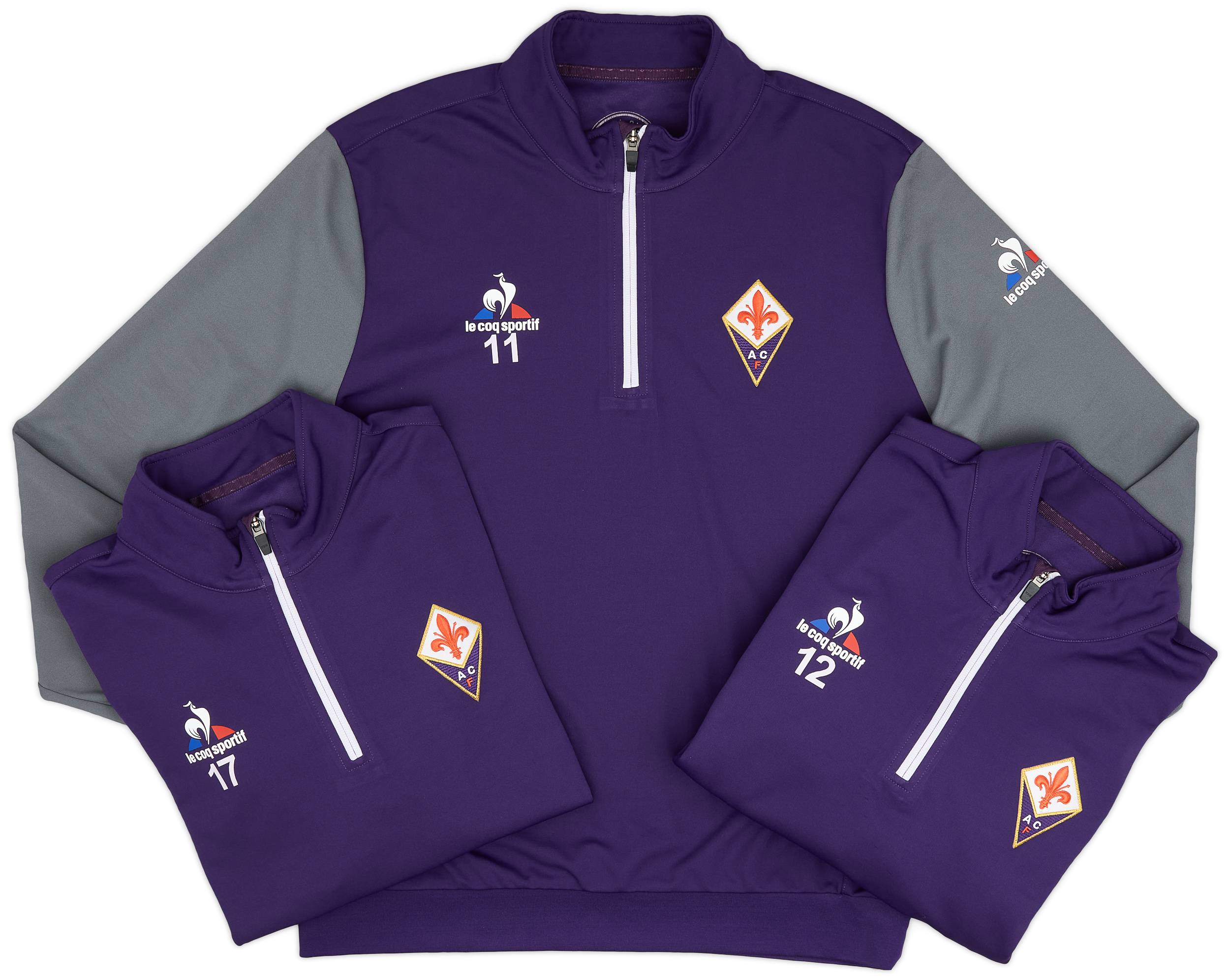2015-16 Fiorentina Player Issue 1/4 Zip Training Top # - 4/10