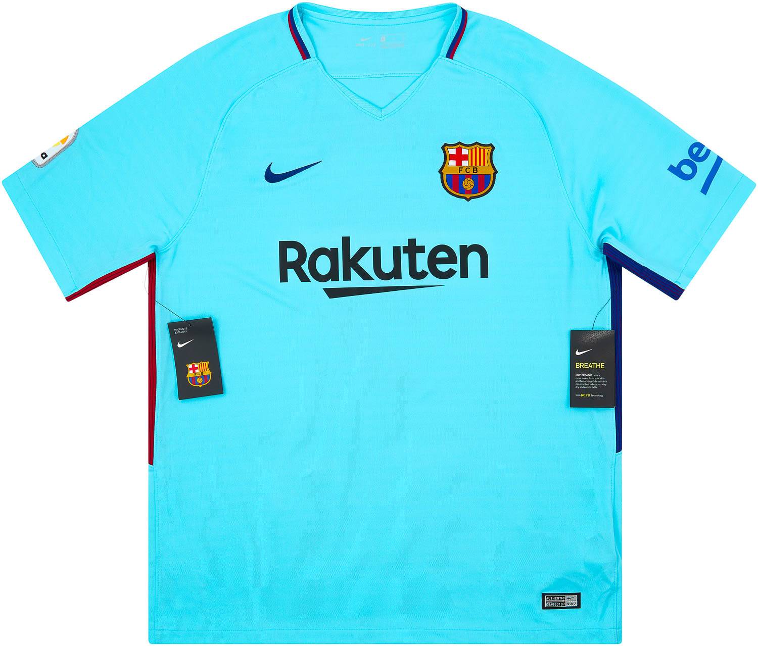 2017-18 Barcelona Away Shirt Suárez #9