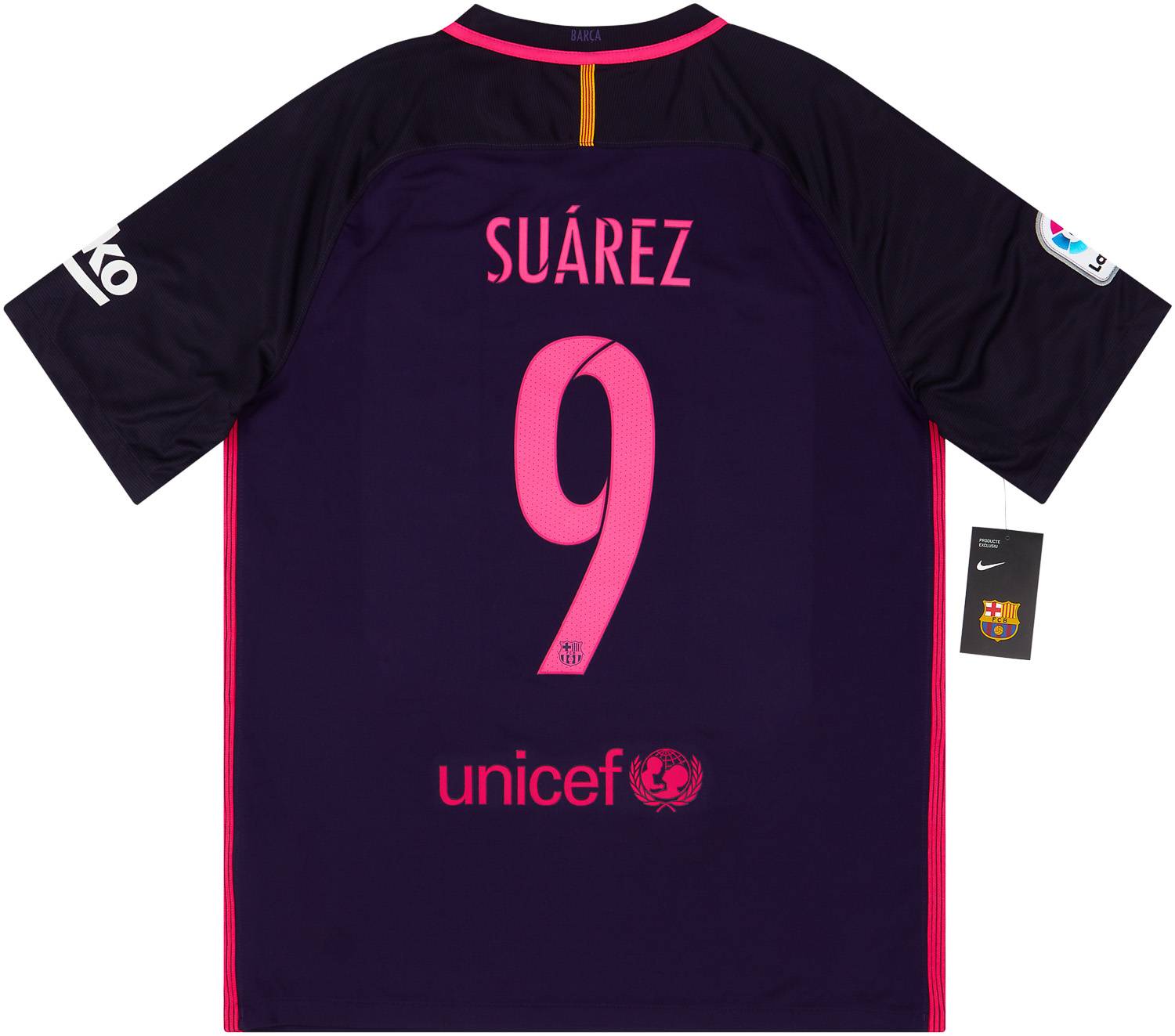 2016 17 Barcelona Away Shirt Suarez 9 L