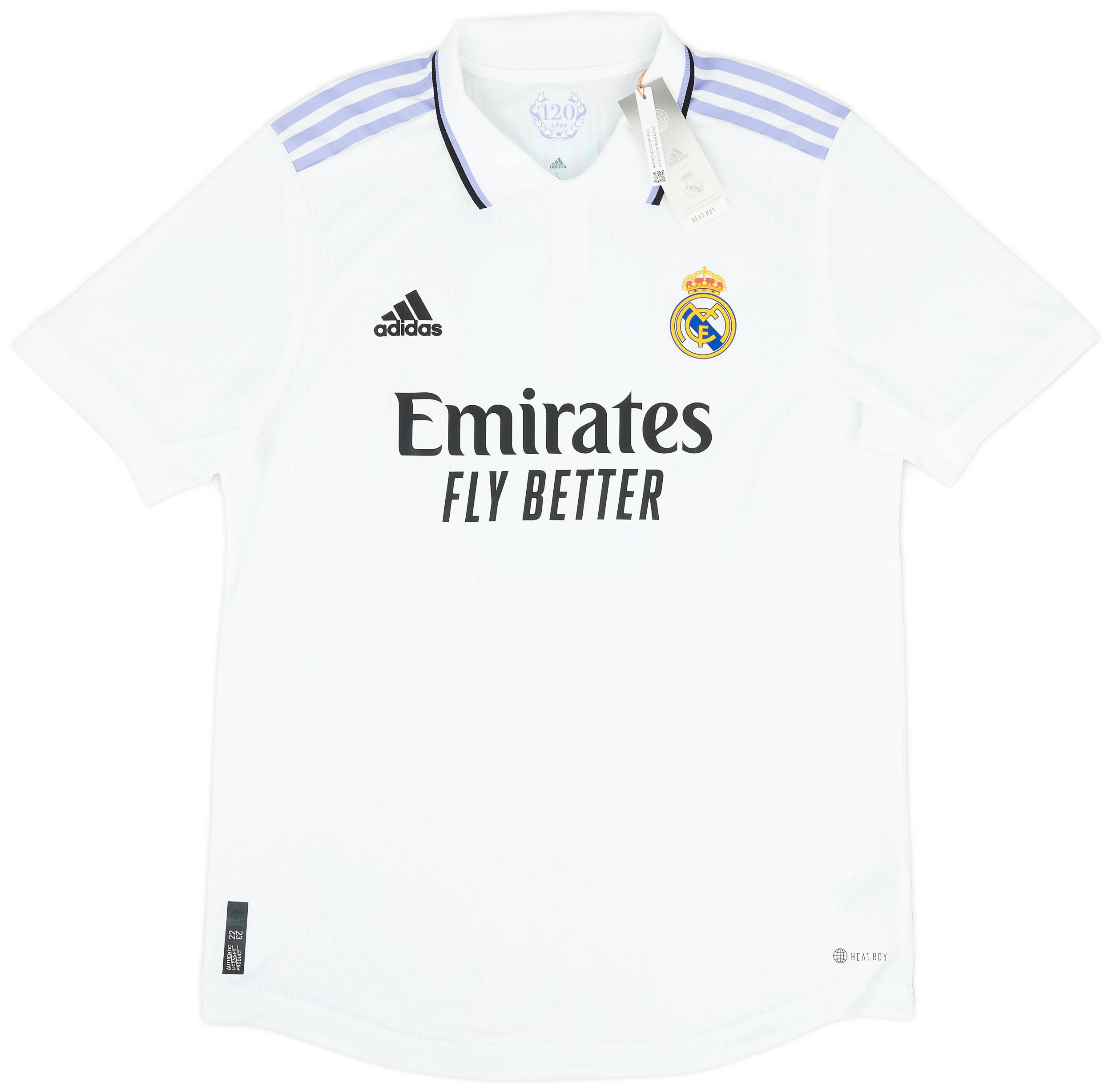 2022-23 Real Madrid Authentic Home Shirt Vini Jr. #20
