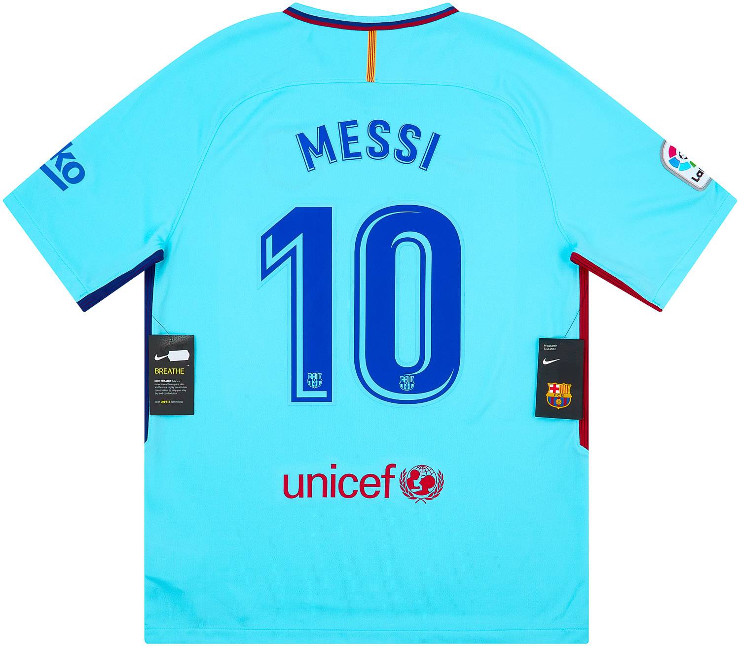 2017-18 Barcelona Away Shirt Messi #10 - NEW