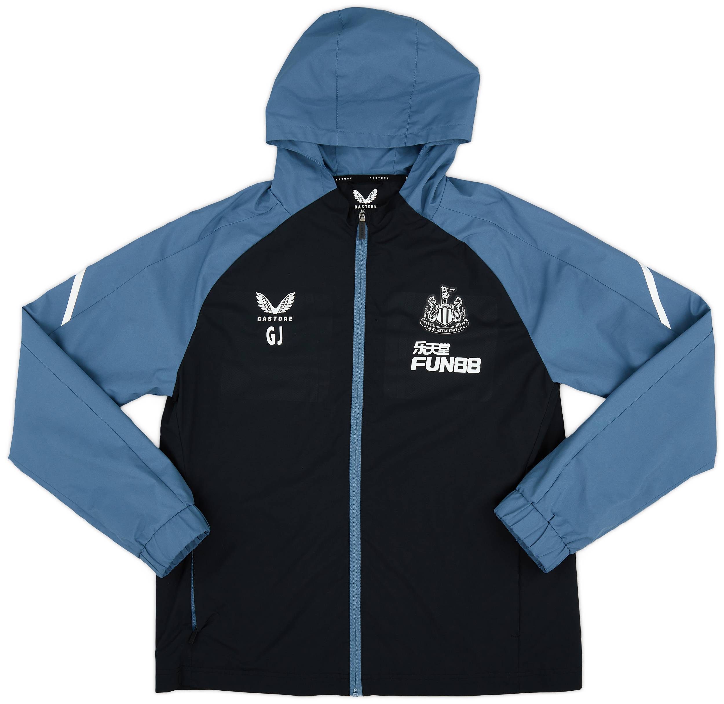 2022-23 Newcastle Player Issue Hooded Rain Jacket # - Good