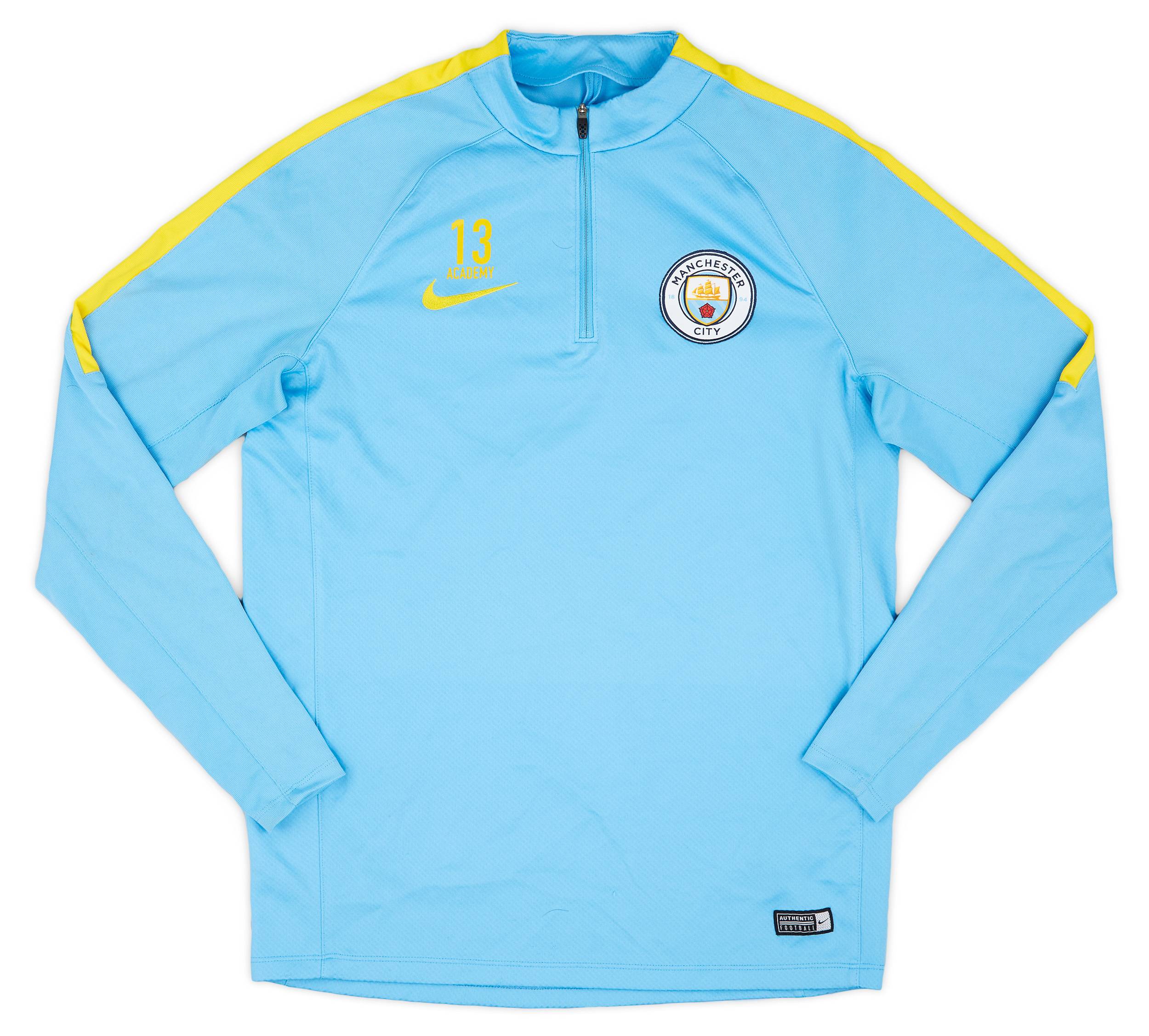 2016-17 Manchester City Academy Player Worn 1/4 Zip Training Top # - 3/10