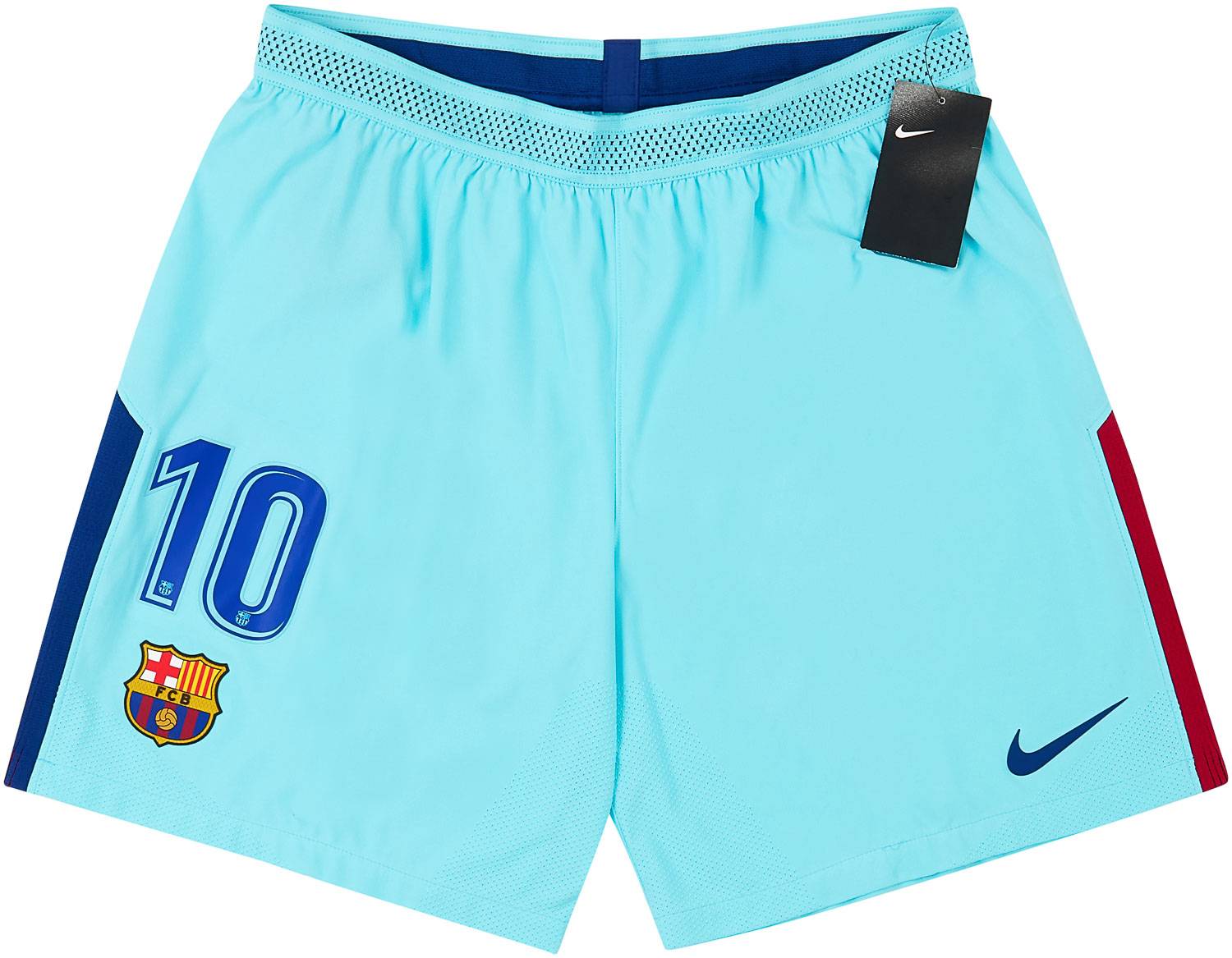 2017 18 Barcelona Player Issue Vaporknit Away Shorts 10 Messi