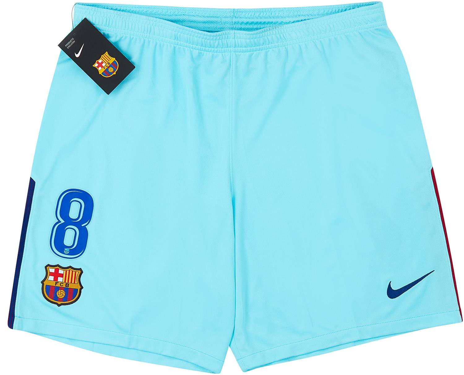 2017-18 Barcelona Away Shorts #8 (Iniesta) XL