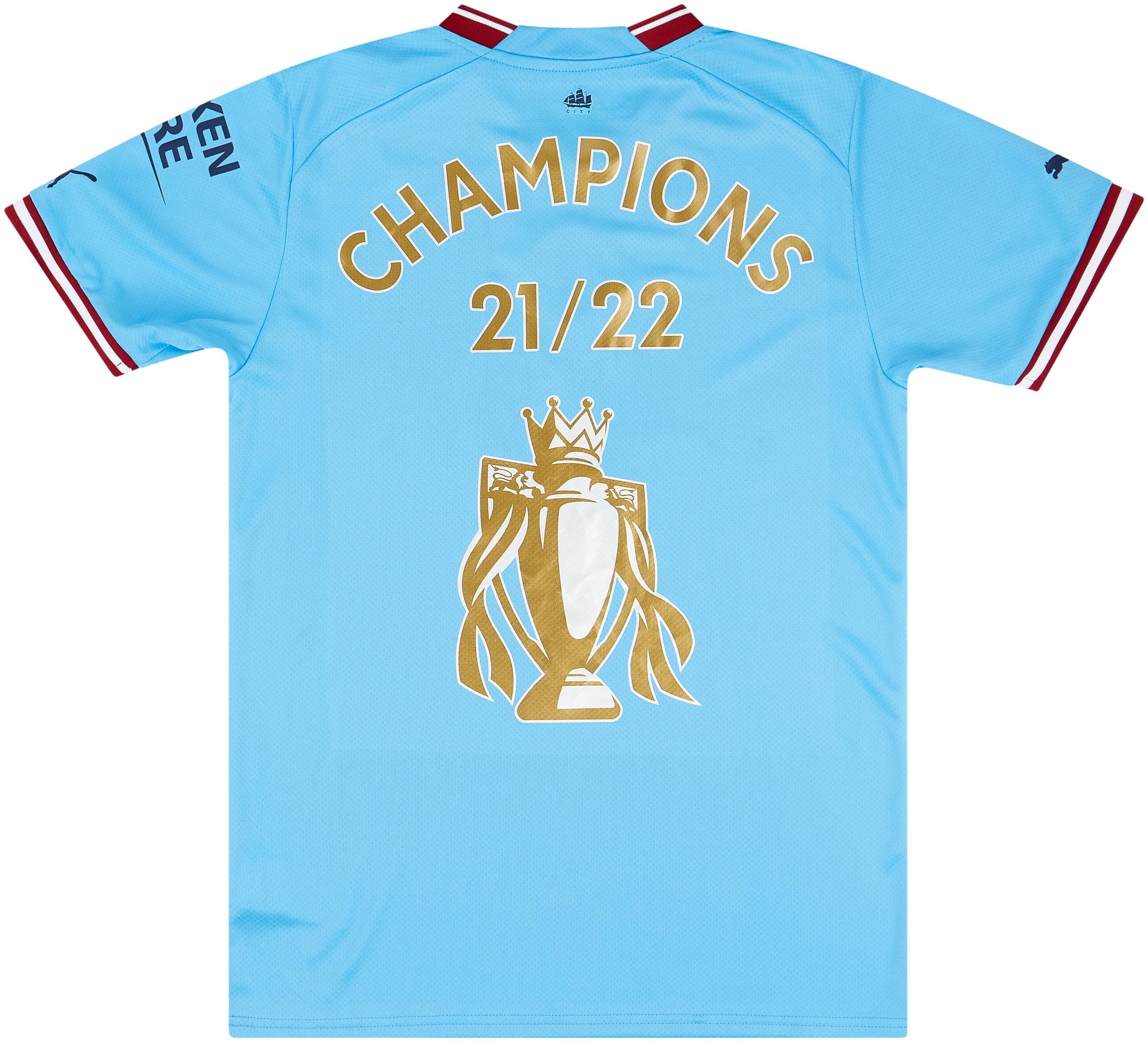 2022-23 Manchester City Player Issue Home Shirt Champions 21-22 (S)