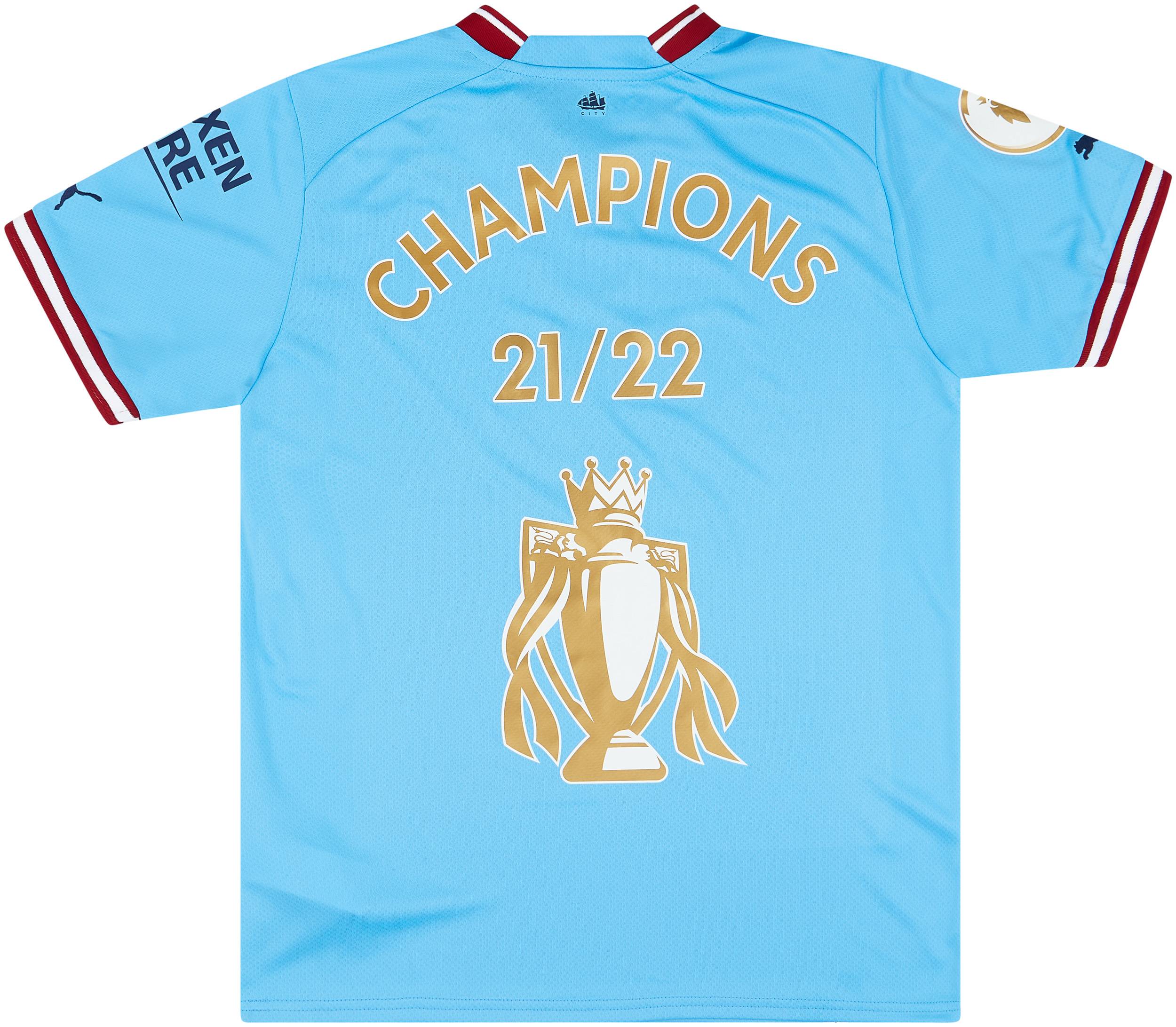 2022-23 Manchester City Player Issue Home Shirt Champions 21-22 - NEW - (M)