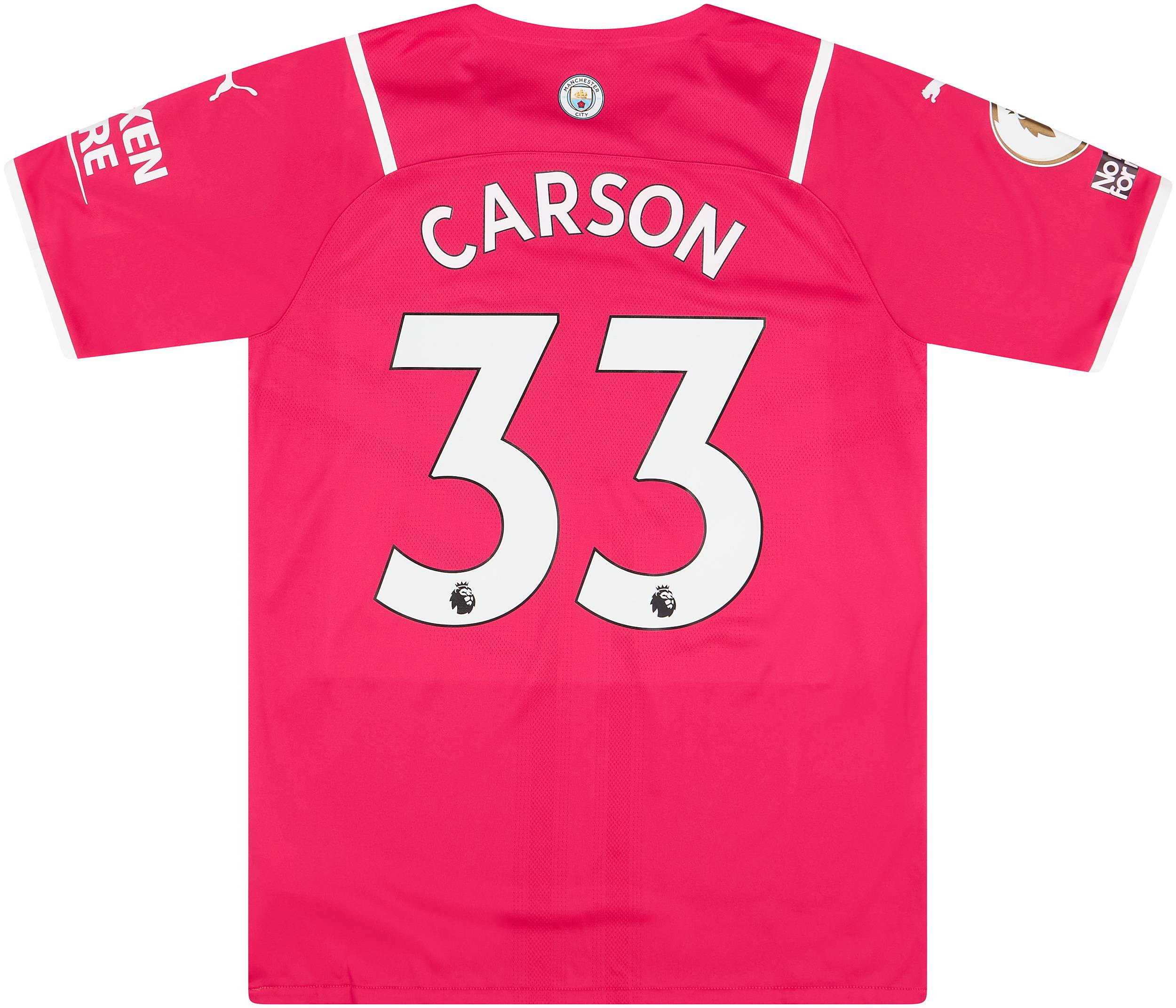 2021-22 Manchester City Player Issue GK Fifth Shirt Carson #33 - As New - (L)