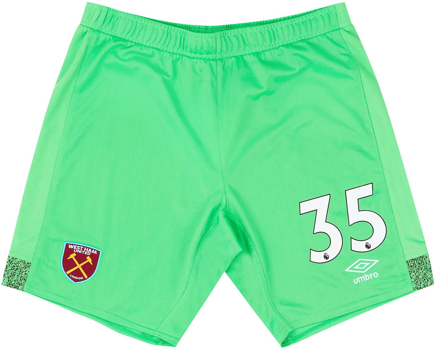 2021-22 West Ham Player Issue GK Shorts #35 (Randolph) L