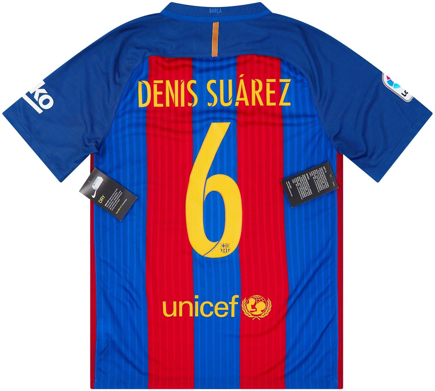 2016-17 Barcelona Home Shirt Denis Suárez #6 (S)