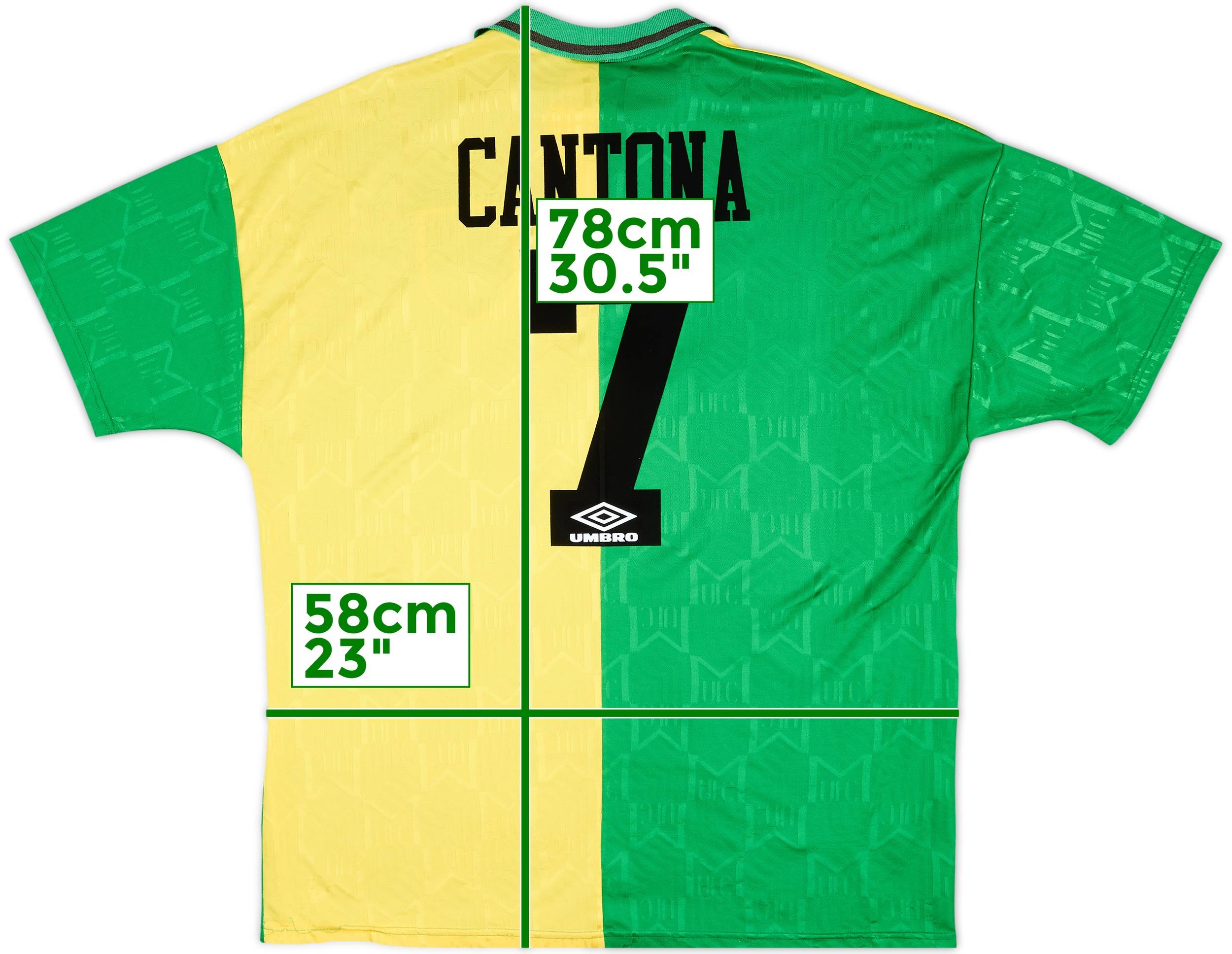 1992-94 Manchester United Third Shirt Cantona #7 - 8/10 - (XXL)