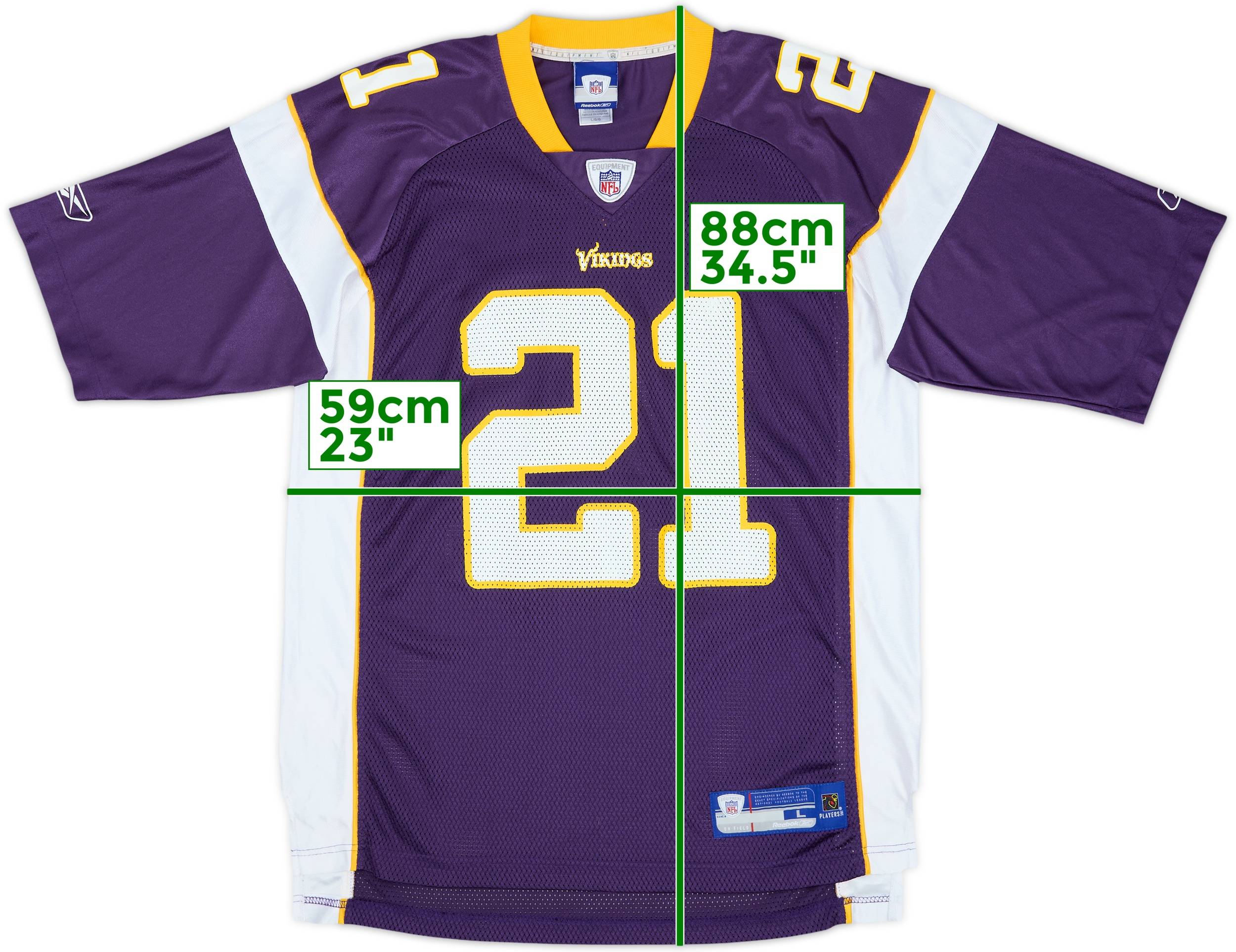 2005-06 Minnesota Vikings Smoot #21 Reebok On Field Home Jersey