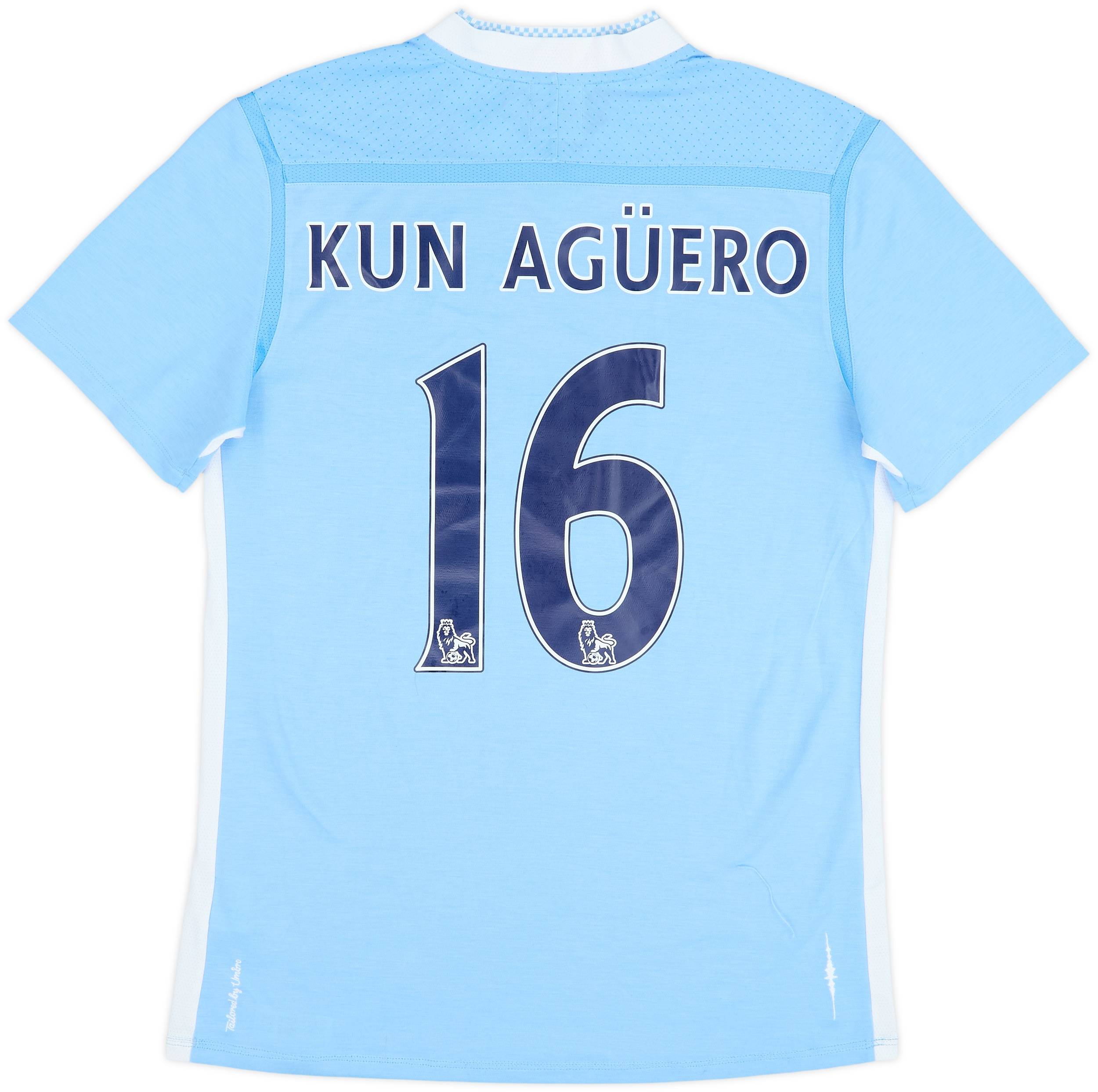 2011-12 Manchester City Home Shirt Kun Aguero #16 - 6/10 - (M)