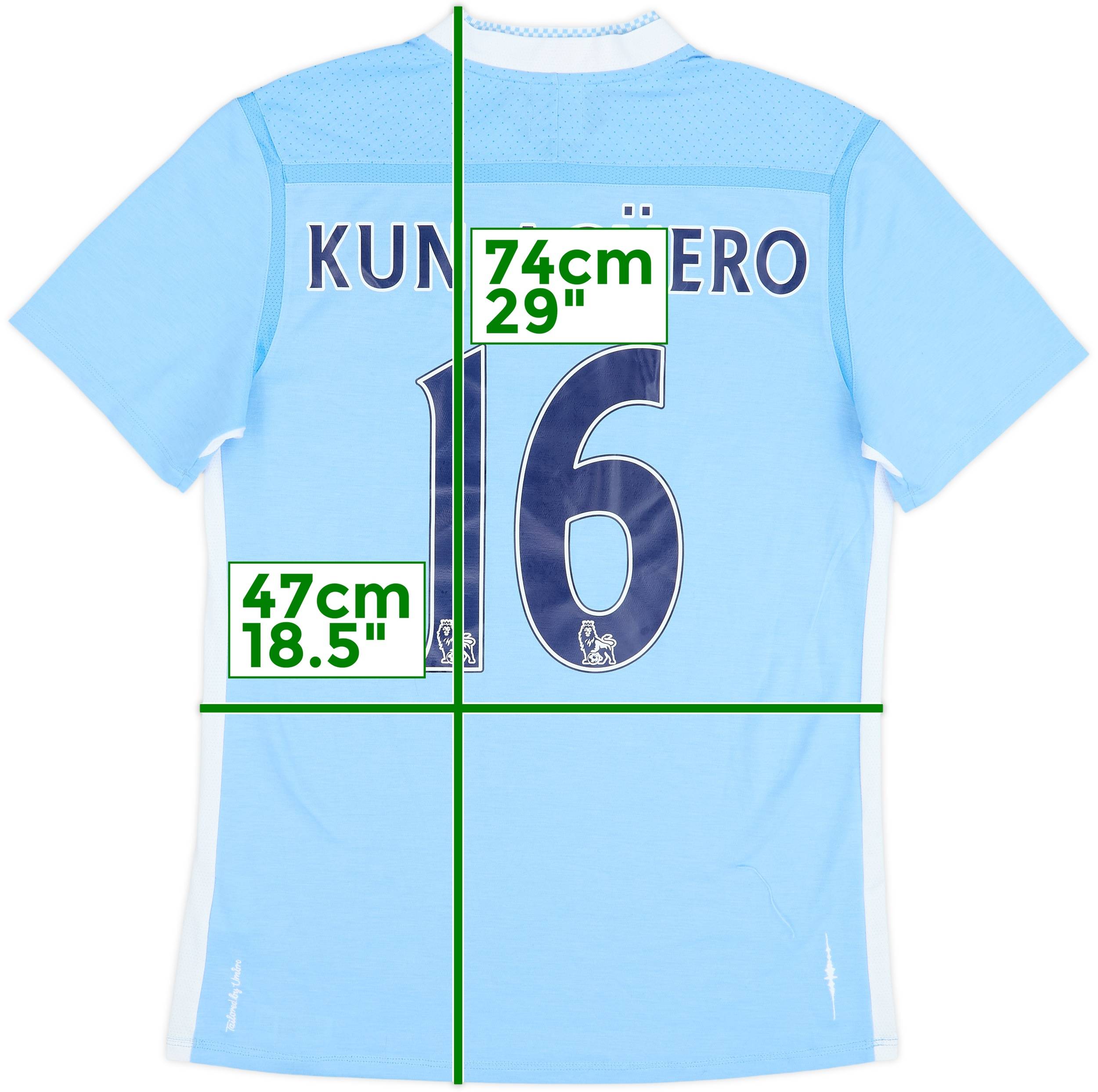 2011-12 Manchester City Home Shirt Kun Aguero #16 - 6/10 - (M)