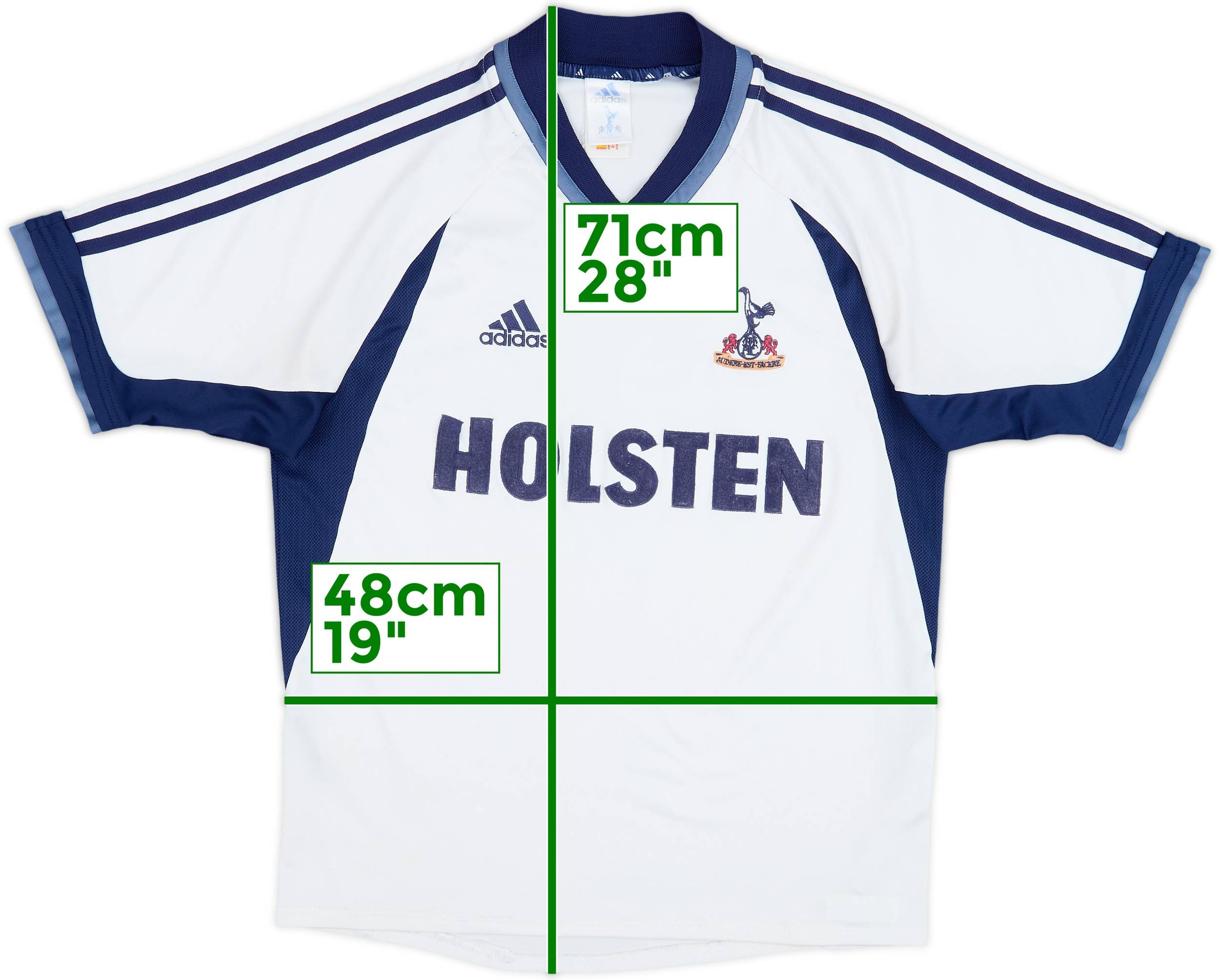 トッテナム 01/02 アディダス ユニフォーム O 2001-02 Tottenham Home Shirt - 5/10 - (S)