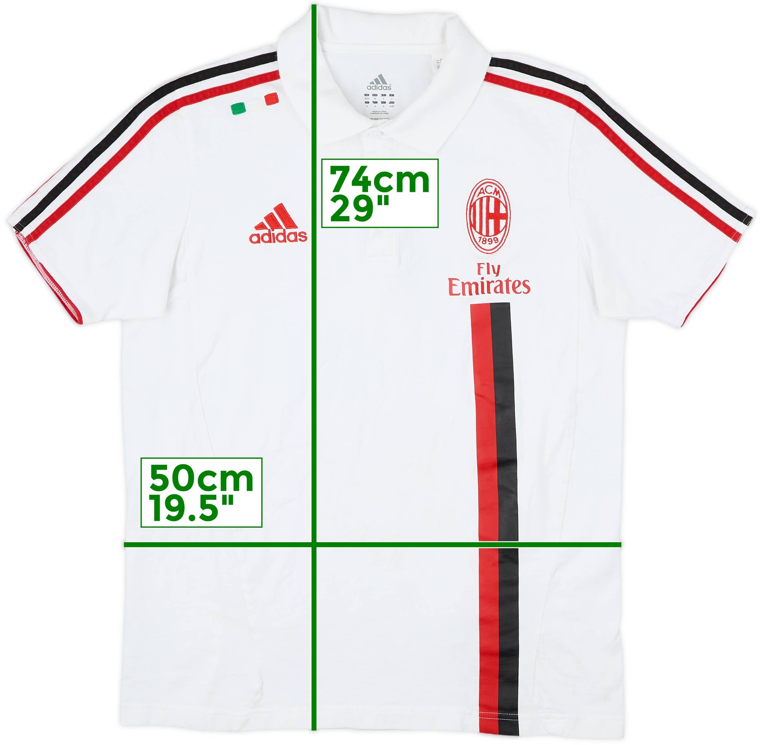 2011-12 AC Milan adidas Polo Shirt - 6/10 - (M/L)