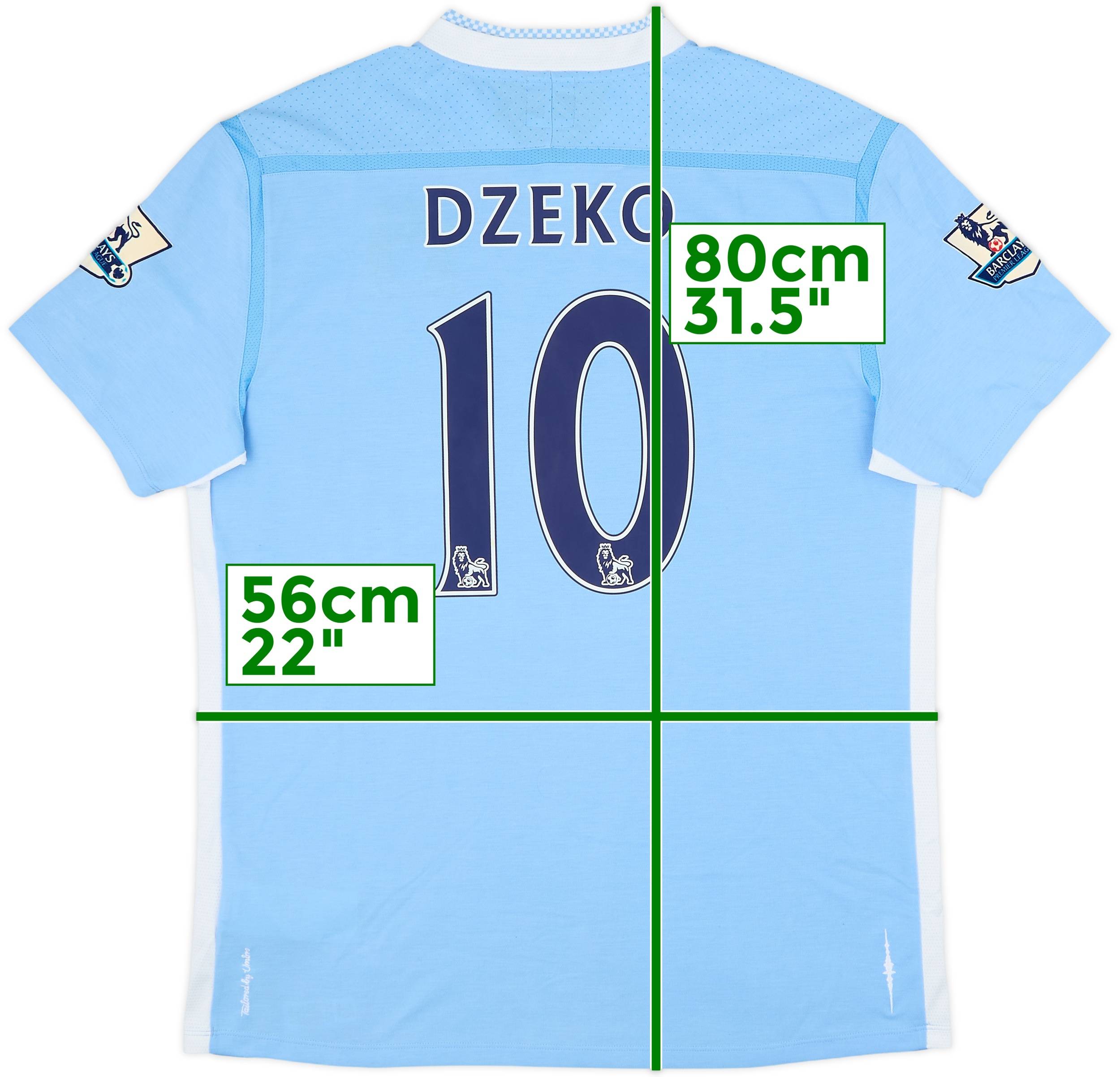 2011-12 Manchester City Home Shirt Dzeko #10 - 9/10 - (L)