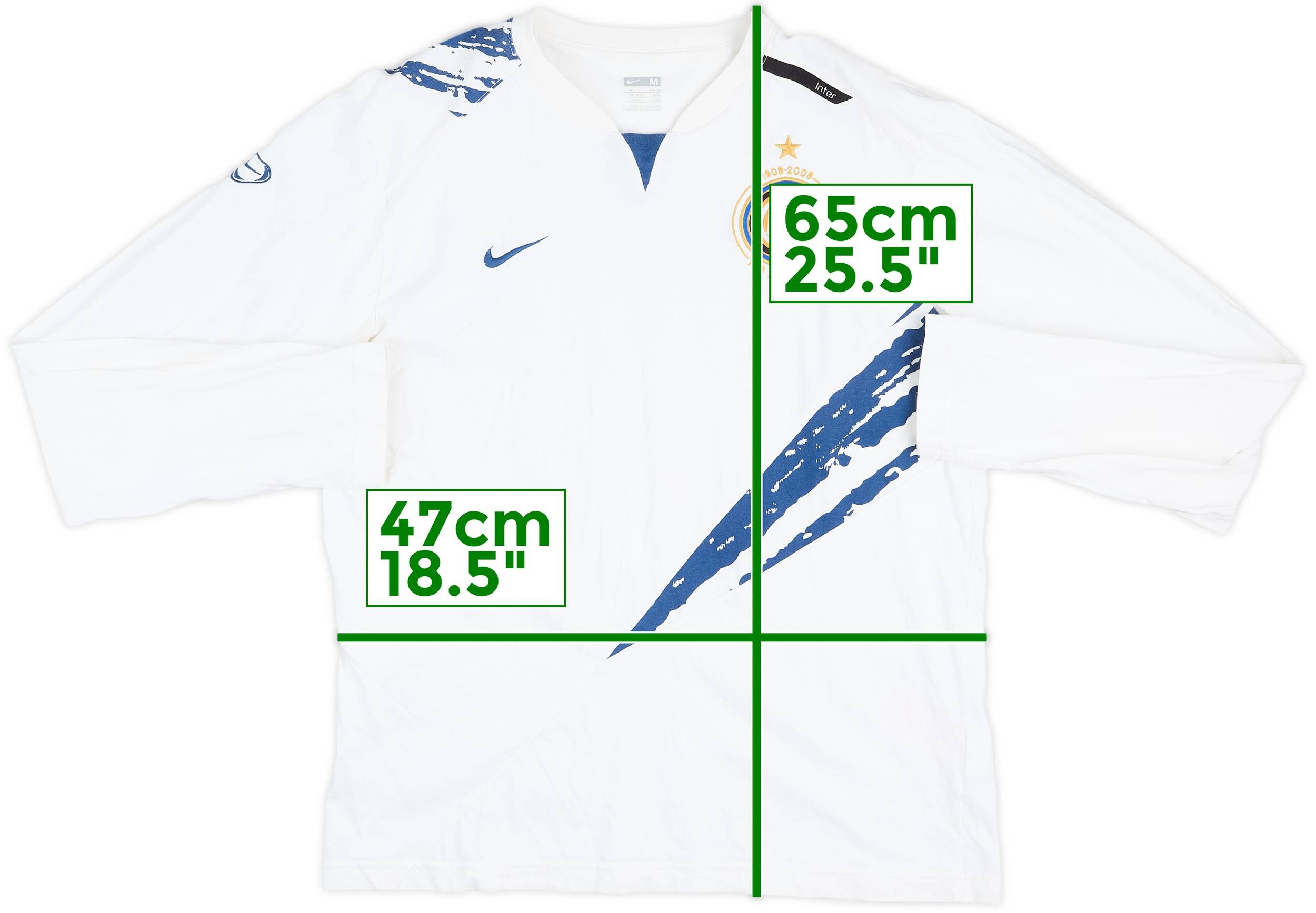 2007-08 Inter Milan Nike Cotton Tee - 7/10 - (M)