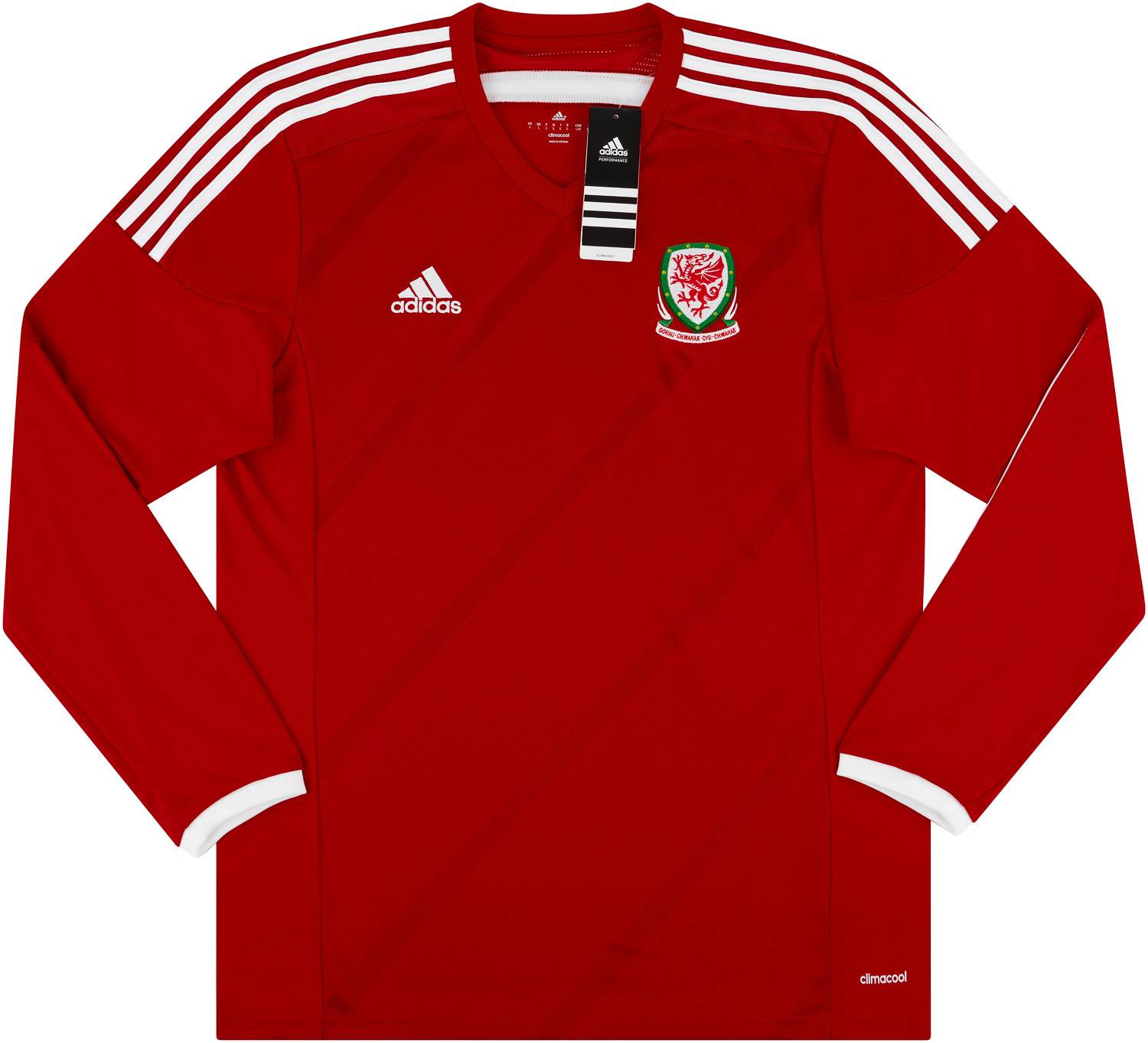 2014-15 Wales Player Issue Home L/S Shirt (L)