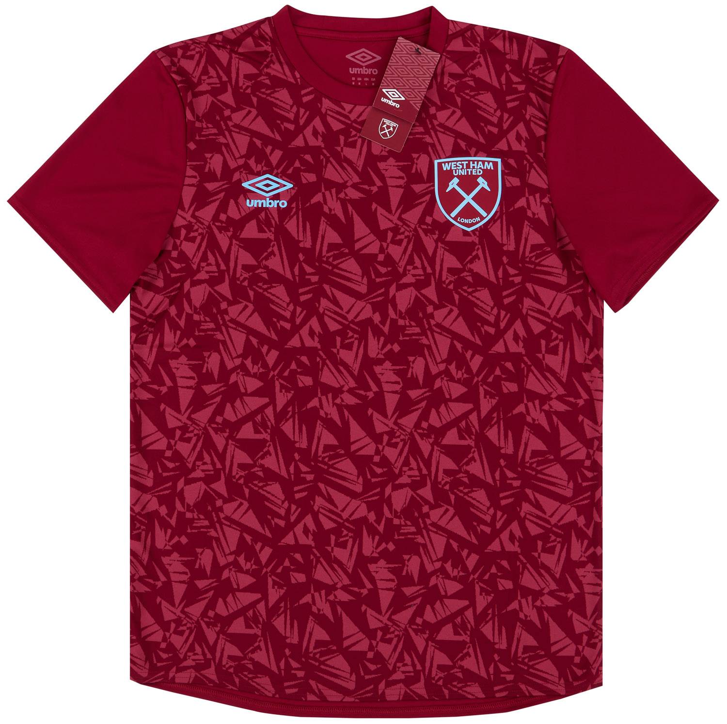 2020-21 West Ham Umbro Warm-Up Training Shirt - NEW