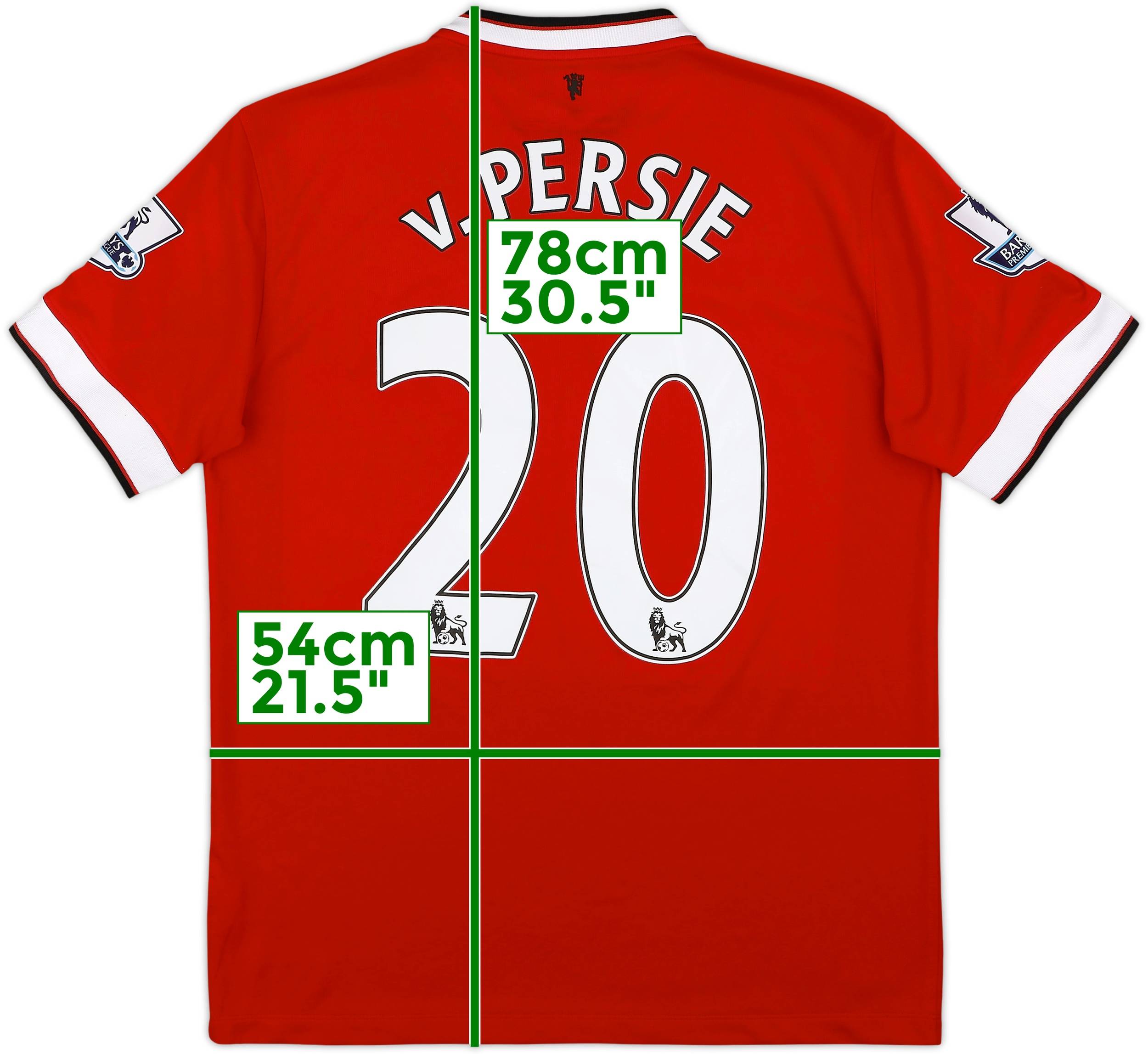 2014-15 Manchester United Home Shirt v.Persie #20 - 8/10 - (M)