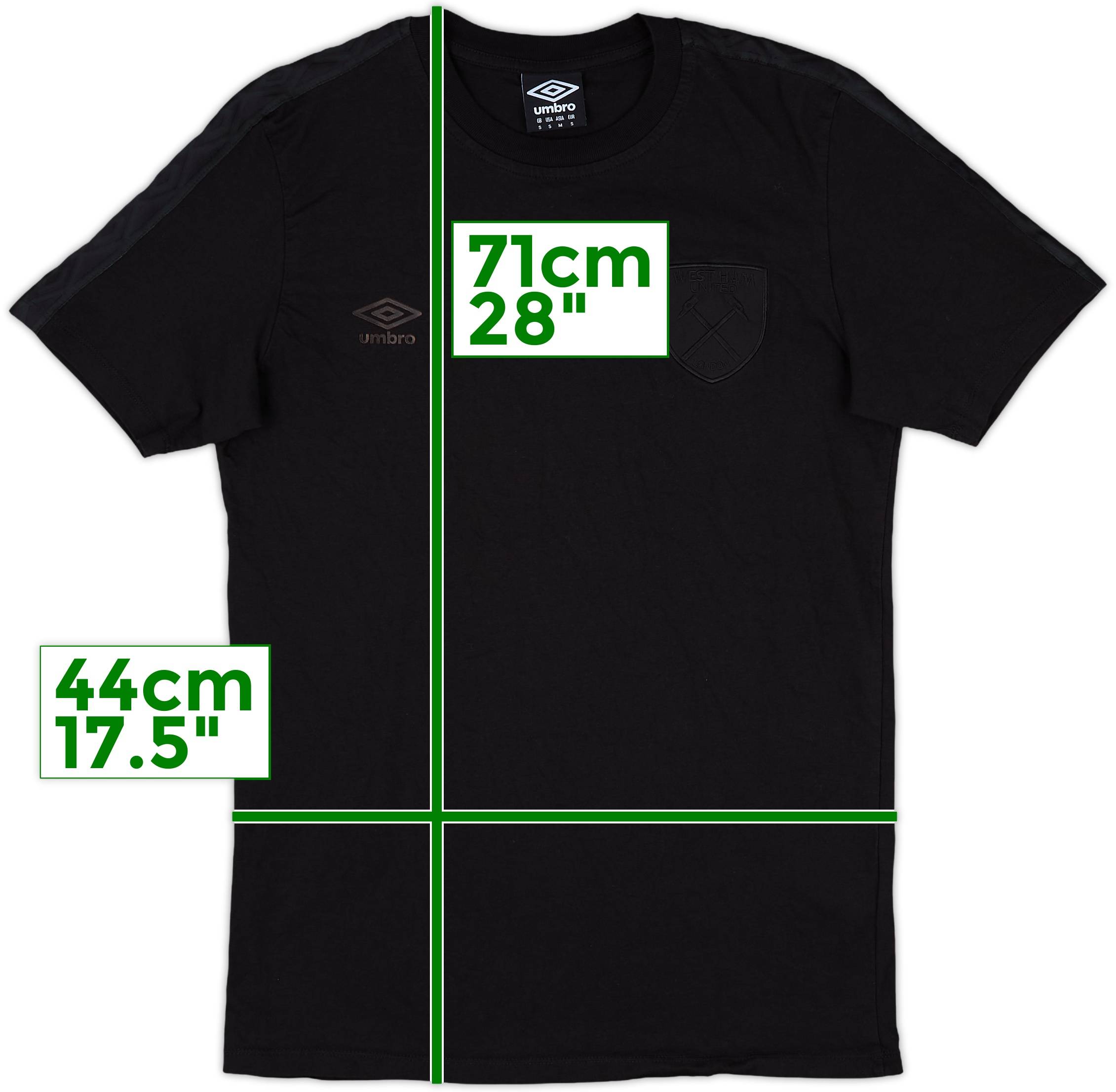 2018-19 West Ham Umbro Blackout Crest Tee - 10/10 - (S)