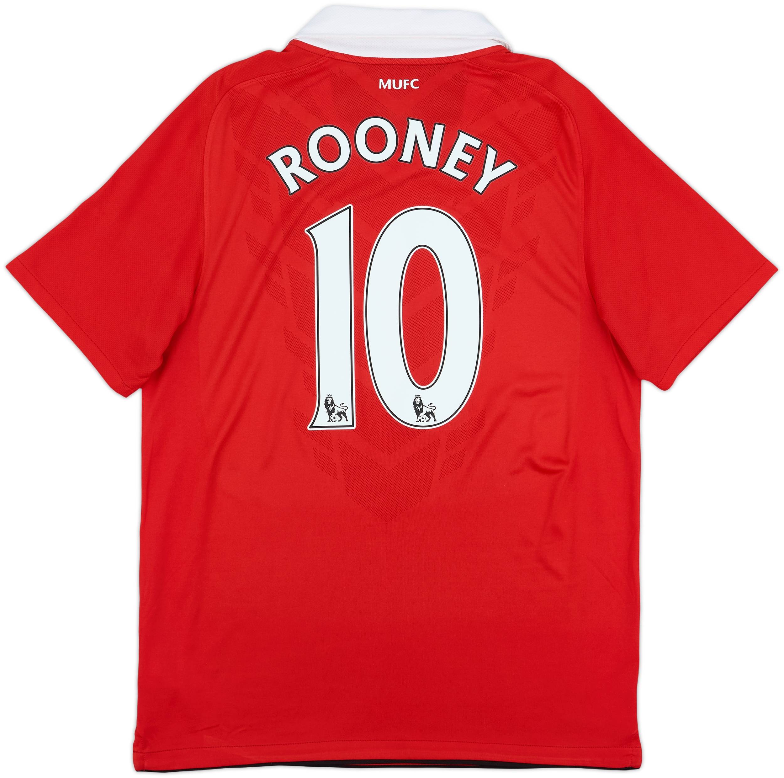 2010-11 Manchester United Home Shirt Rooney #10 - 8/10 - (M)
