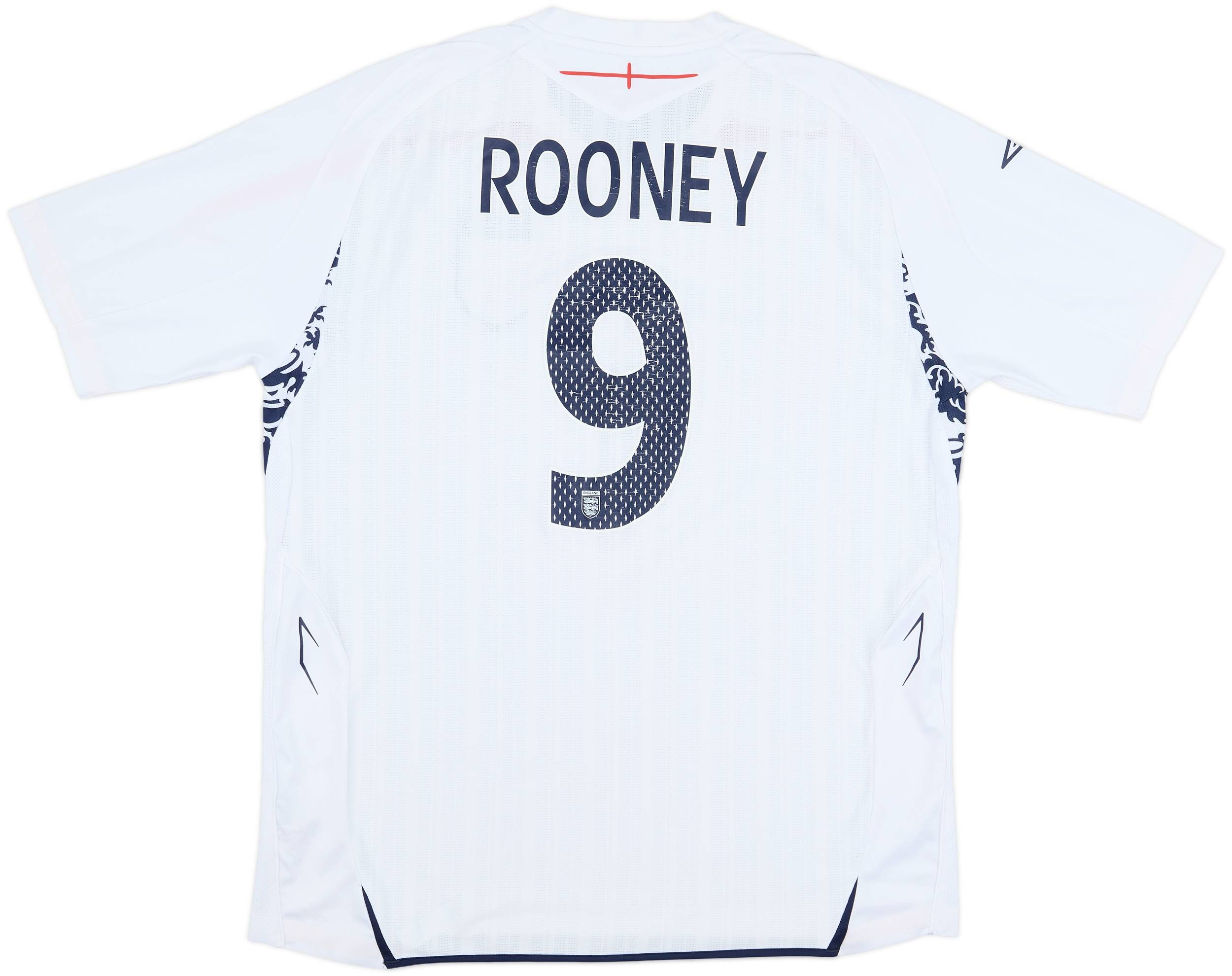 イングランド代表 Rooney シャツ 2007-09 England Home Shirt Rooney #9 - 5/10 - (XL)
