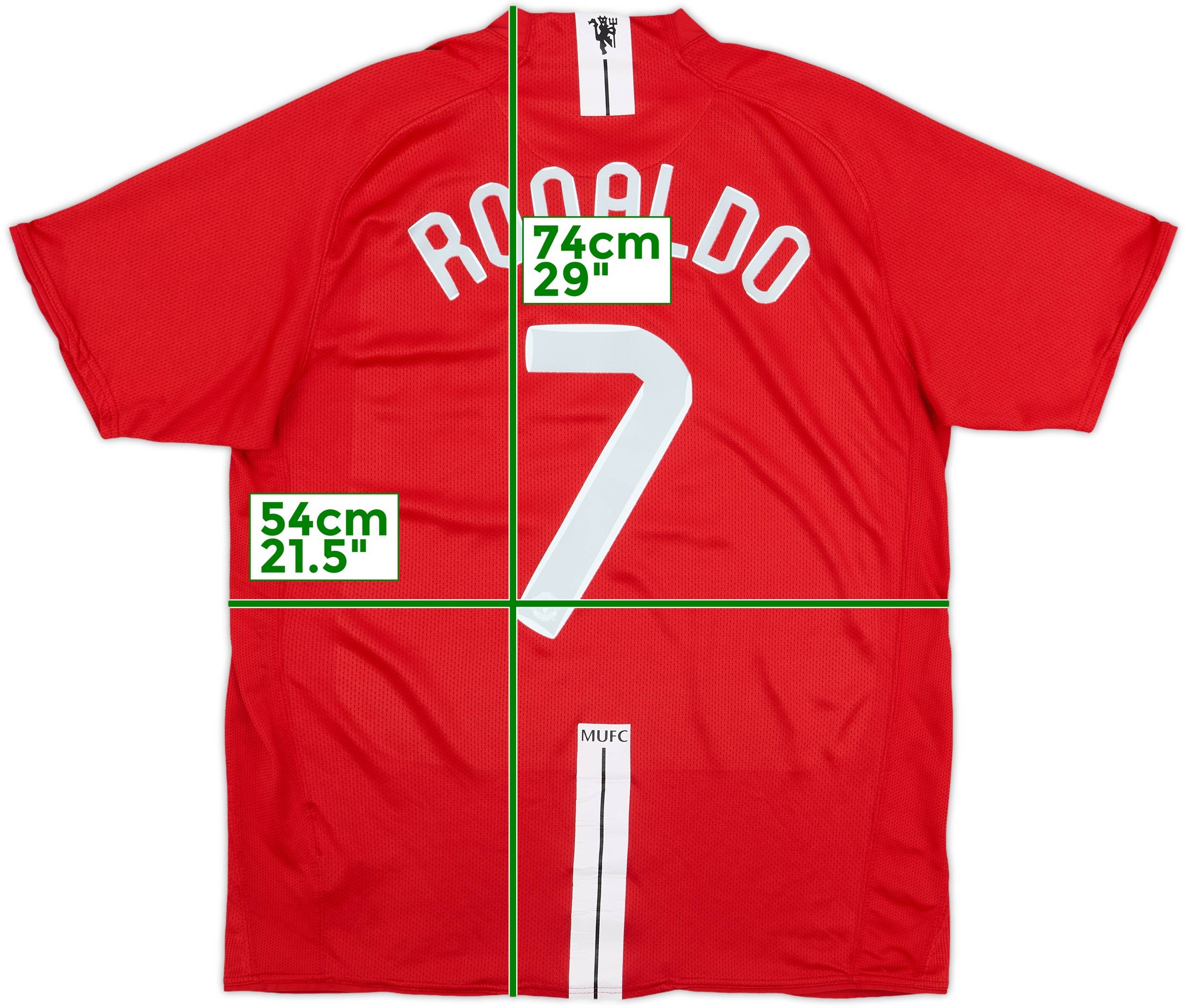 2007-09 Manchester United Home Shirt Ronaldo #7 - 8/10 - (L)