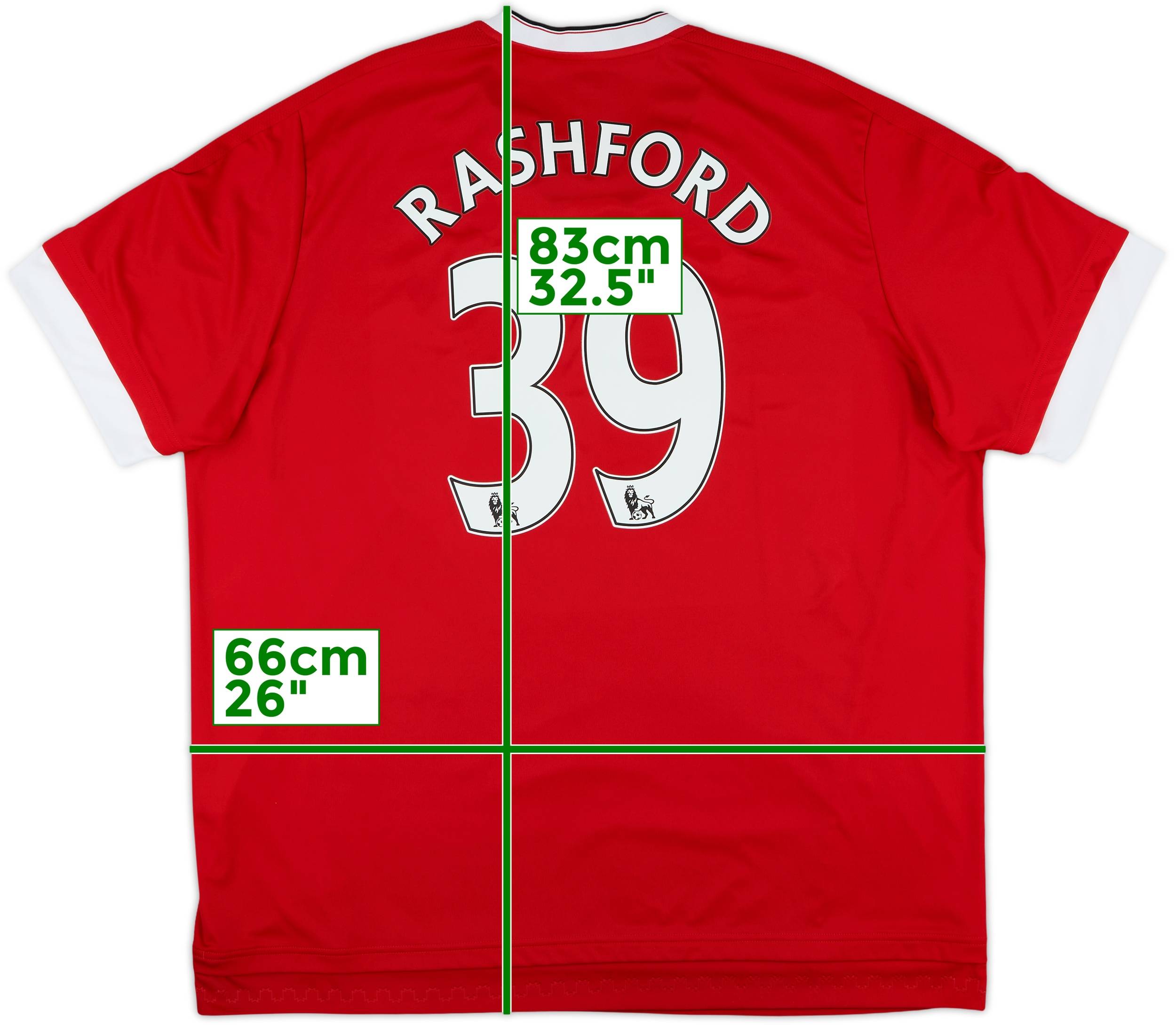 Manchester United Rashford 10 Lサイズ 2015-16 Manchester United Home Shirt Rashford #39 - 8/10 - (3XL)