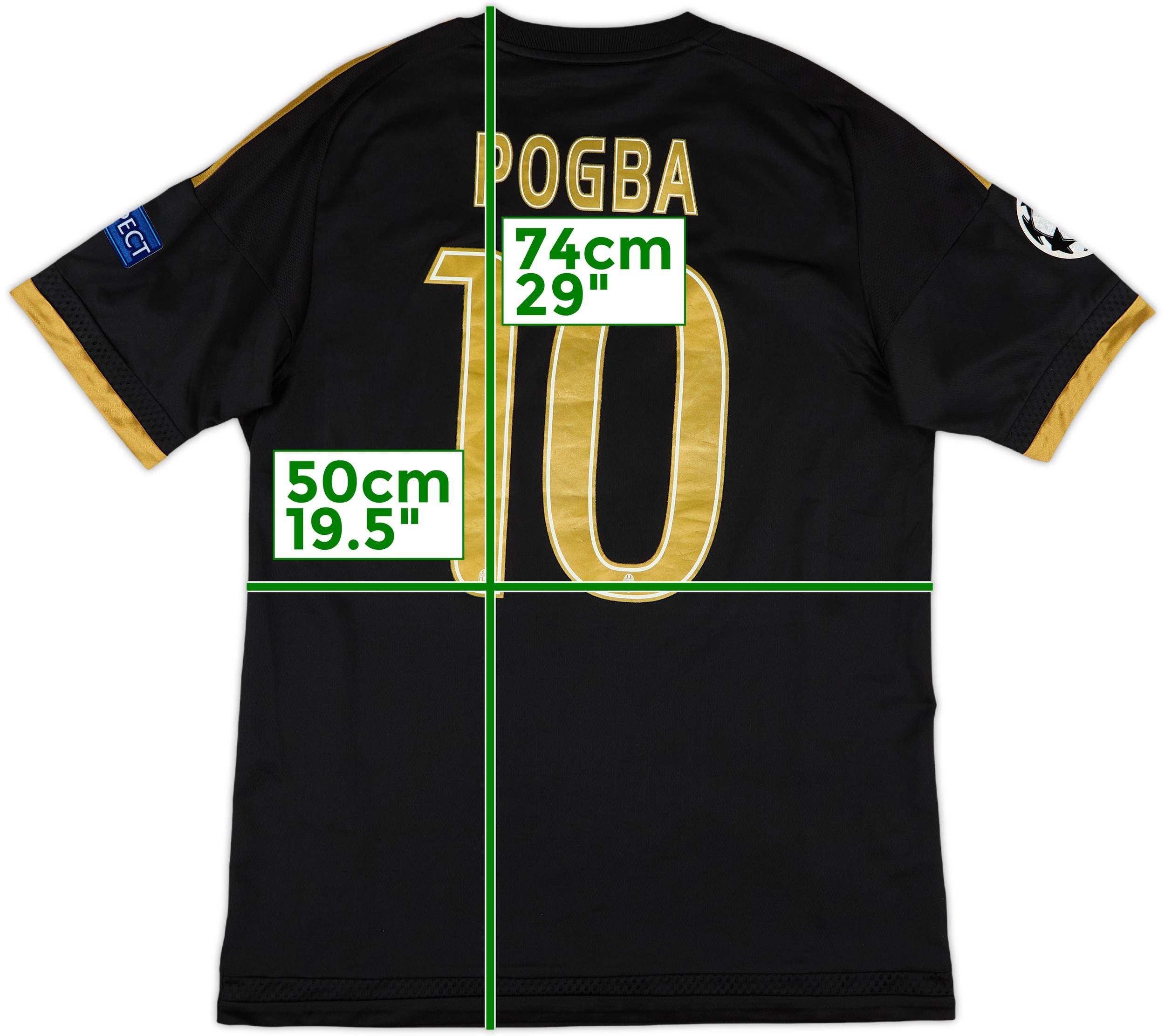 2015-16 Juventus Third Shirt Pogba #10 - 5/10 - (M)