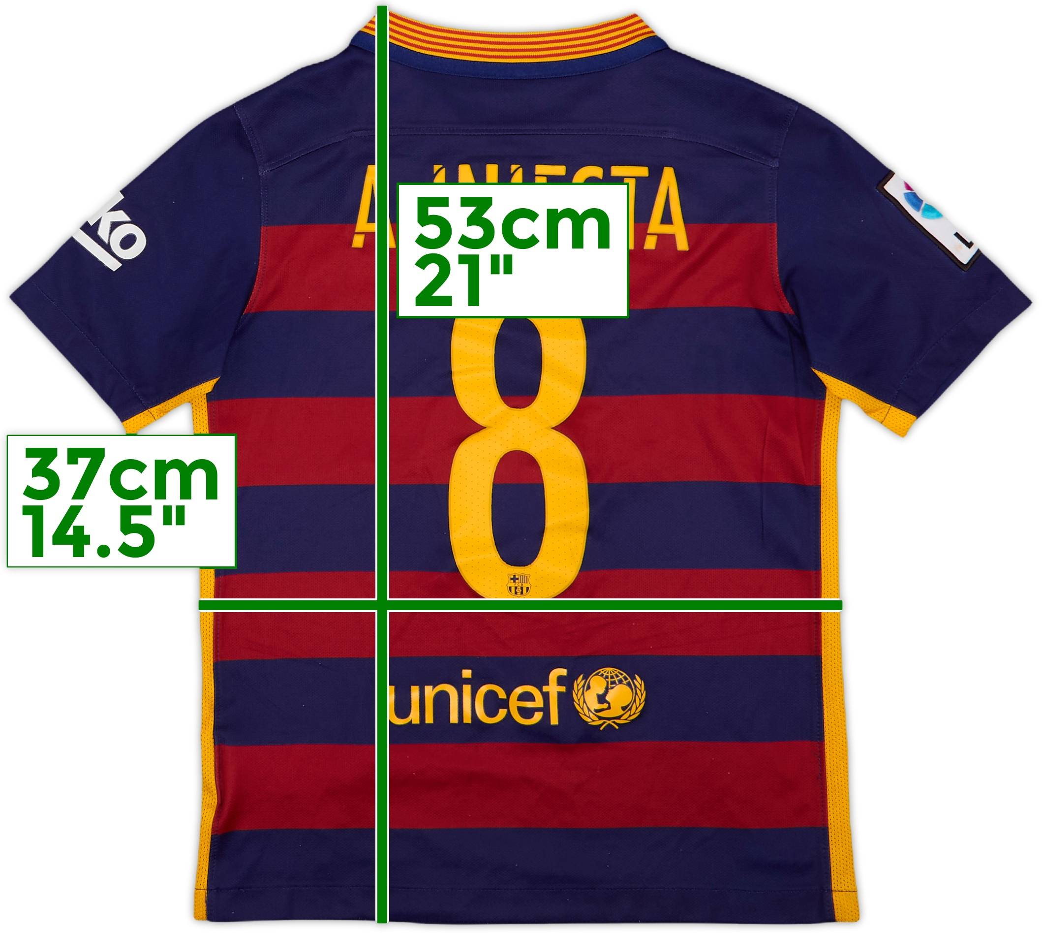 ウェア 2015-16 Barcelona  Shirt A.Iniesta 2015-16 Barcelona Home Shirt A. Iniesta #8 - 8/10 - (S.Boys)