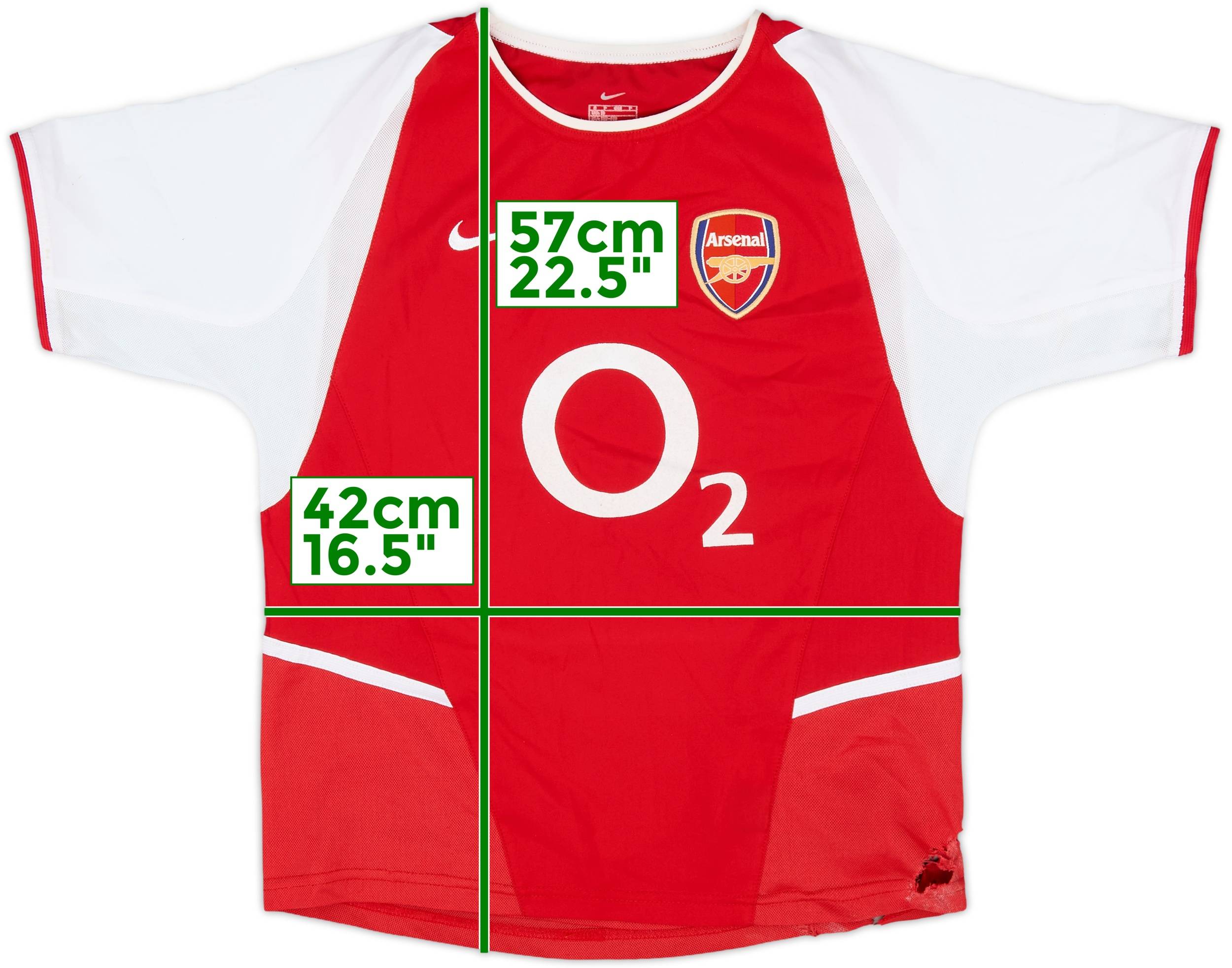 【2002-04 NIKE arsenal home L/S shirt】 Arsenal Home football shirt 2002 Soccer Nike Long Sleeve