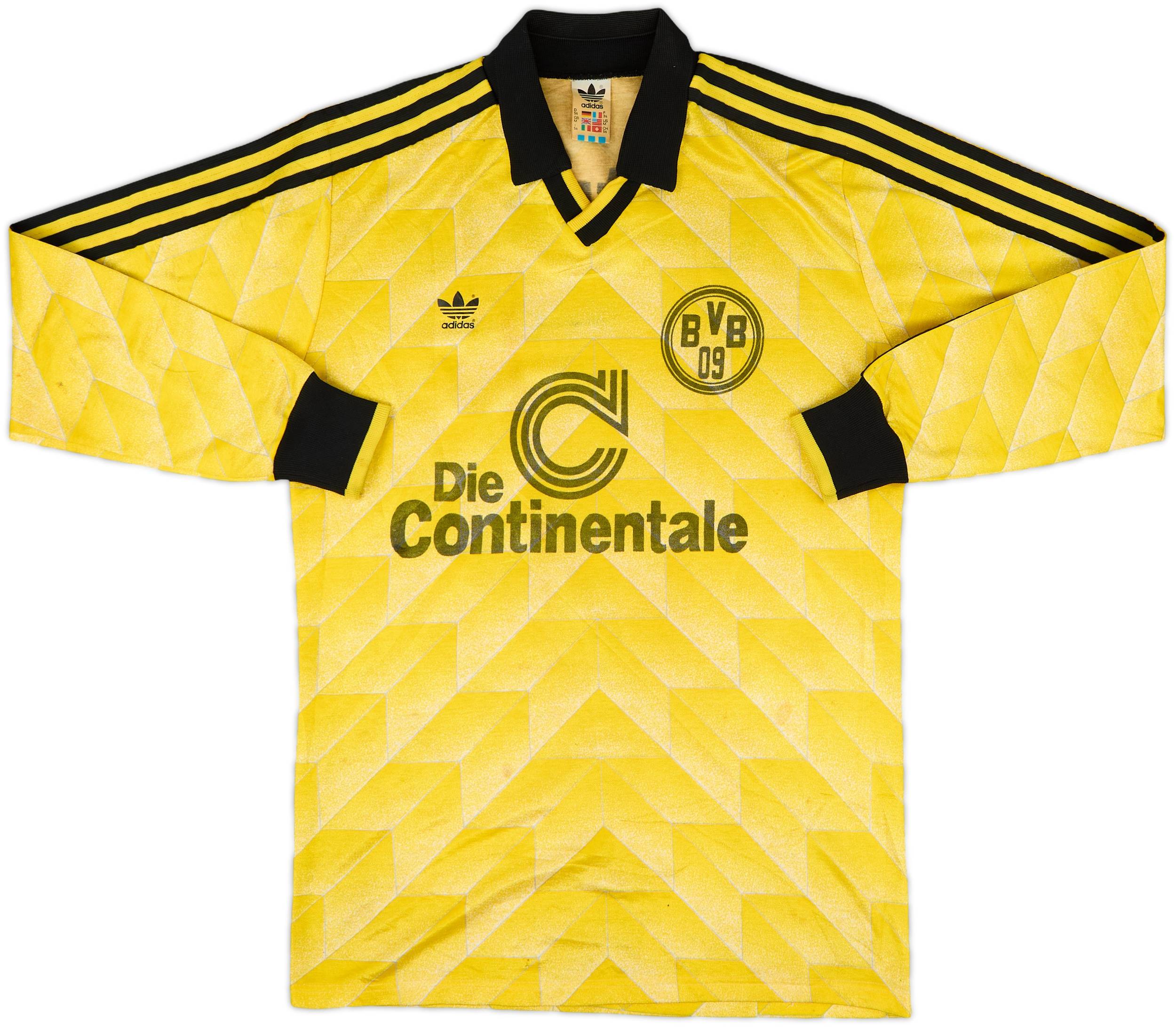 1988-89 Borussia Dortmund Home L/S Shirt - 7/10 - (M)