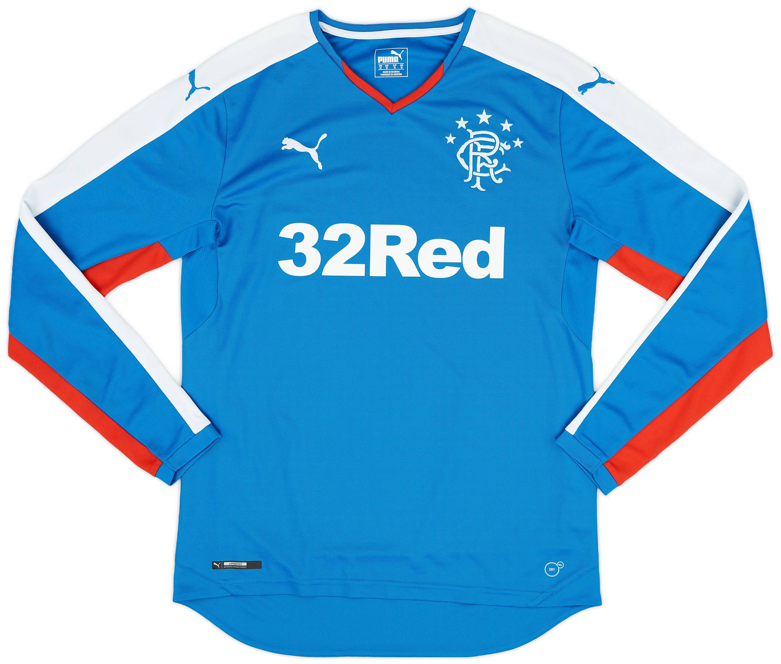 2015-16 Rangers Home L/S Shirt - 8/10 - (M)