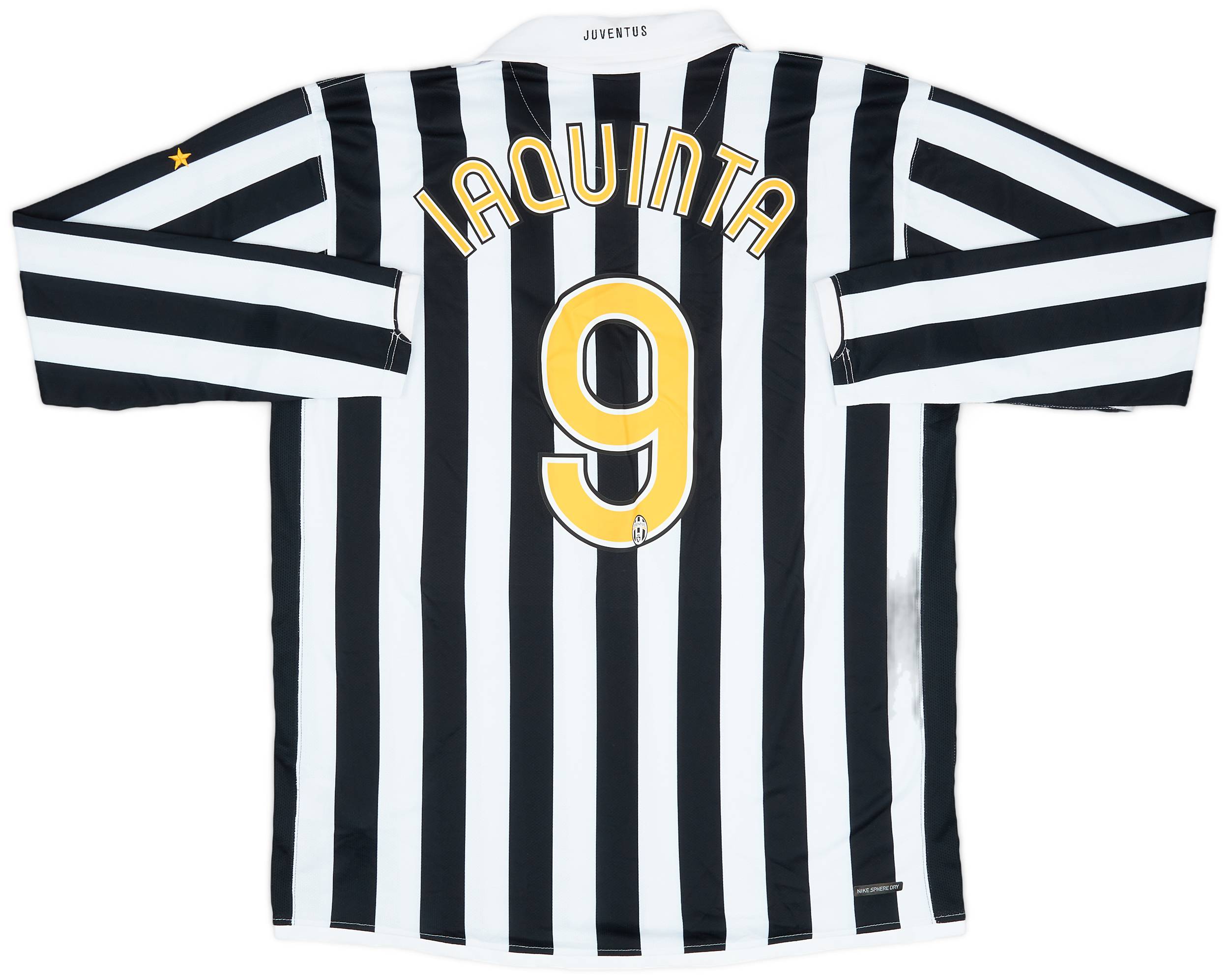 2006-07 Juventus Home L/S Shirt Iaquinta #9 - 9/10 - (XXL)