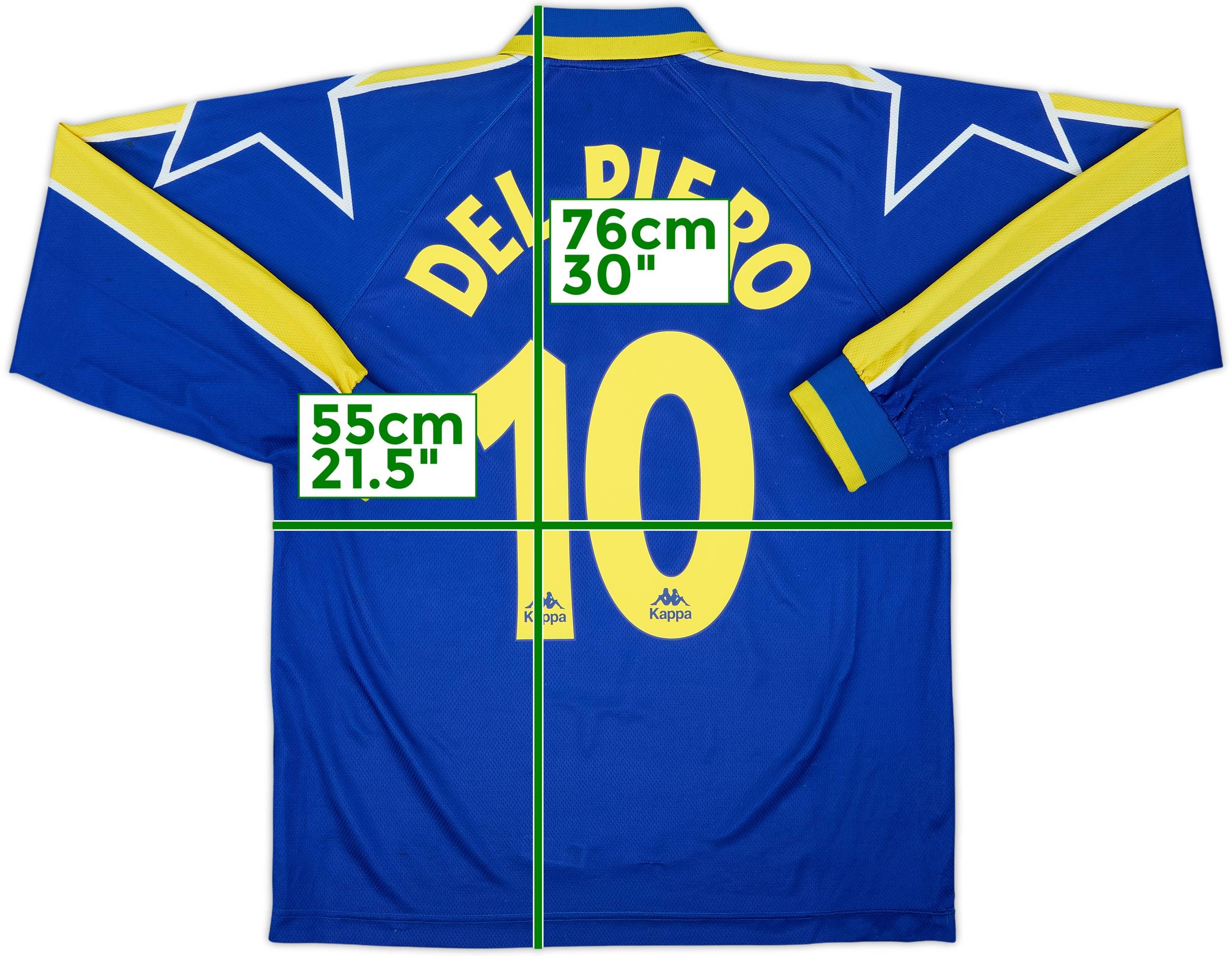 1996-97 Juventus Away L/S Shirt Del Piero #10 - 7/10 - (XL)