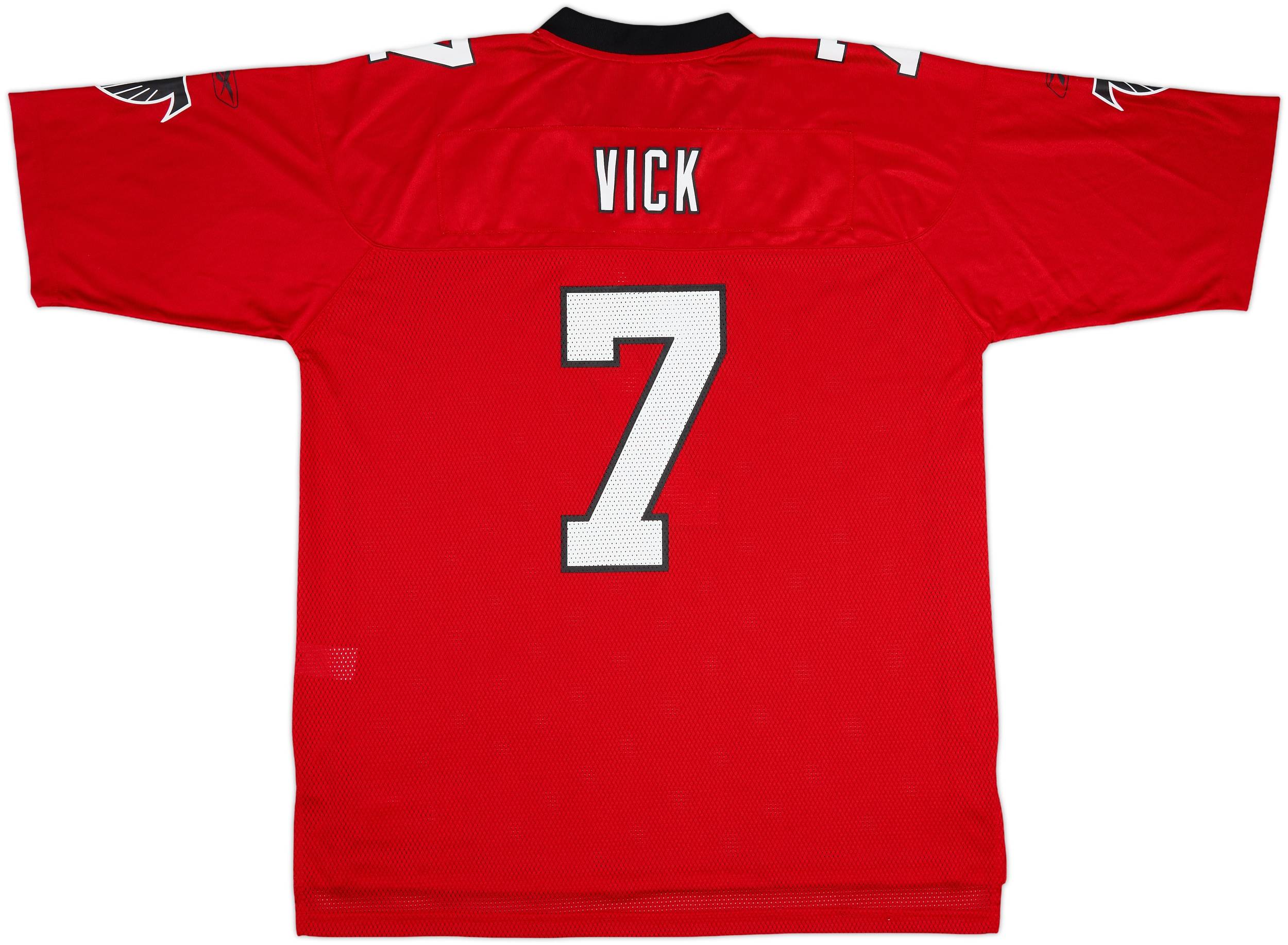 2002 Atlanta Falcons Vick #7 Reebok On Field Alternate Jersey - 8