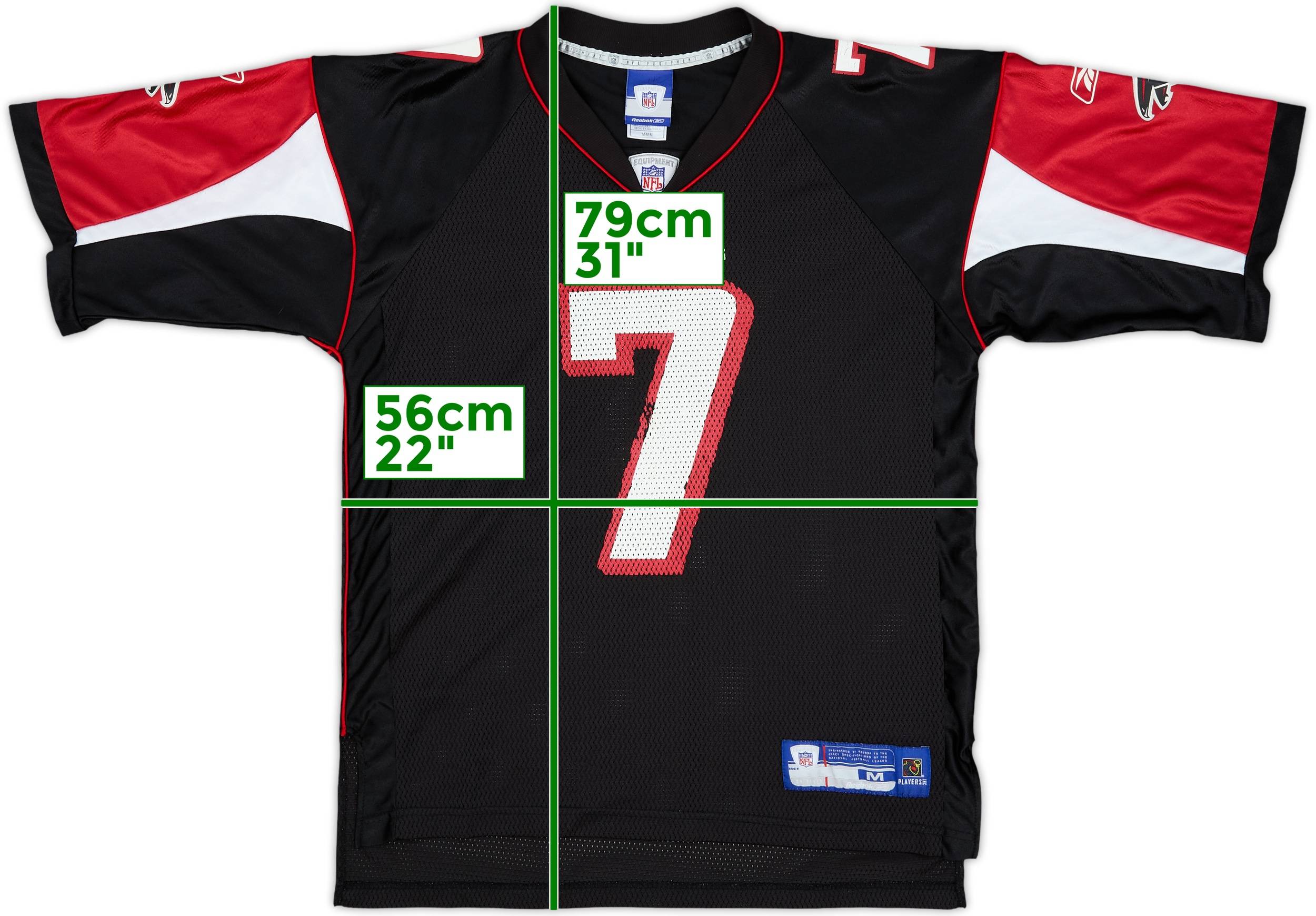 2005-06 Atlanta Falcons Vick #7 Reebok On Field Alternate Jersey