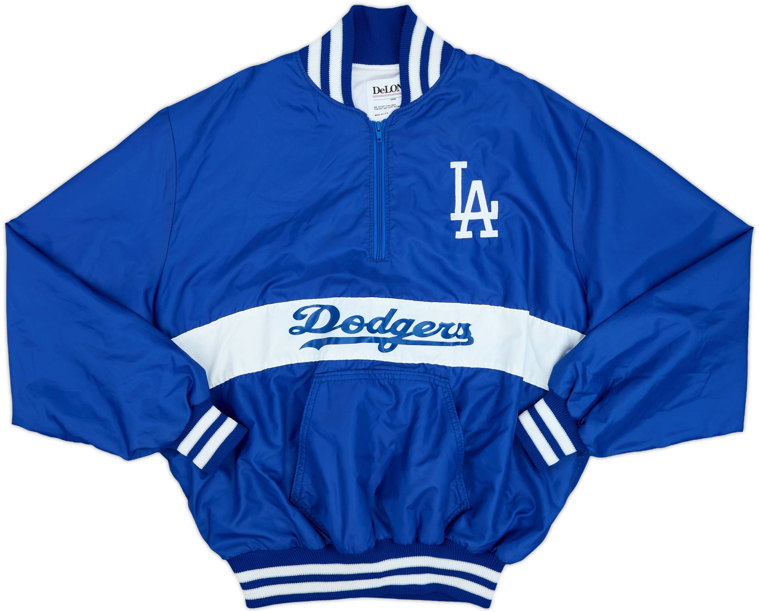 Dodgers DeLONG XL ナイロンジャケット 1990s LA Dodgers DeLong 1/4 Zip Windbreaker Jacket - 9/10 - (XL)