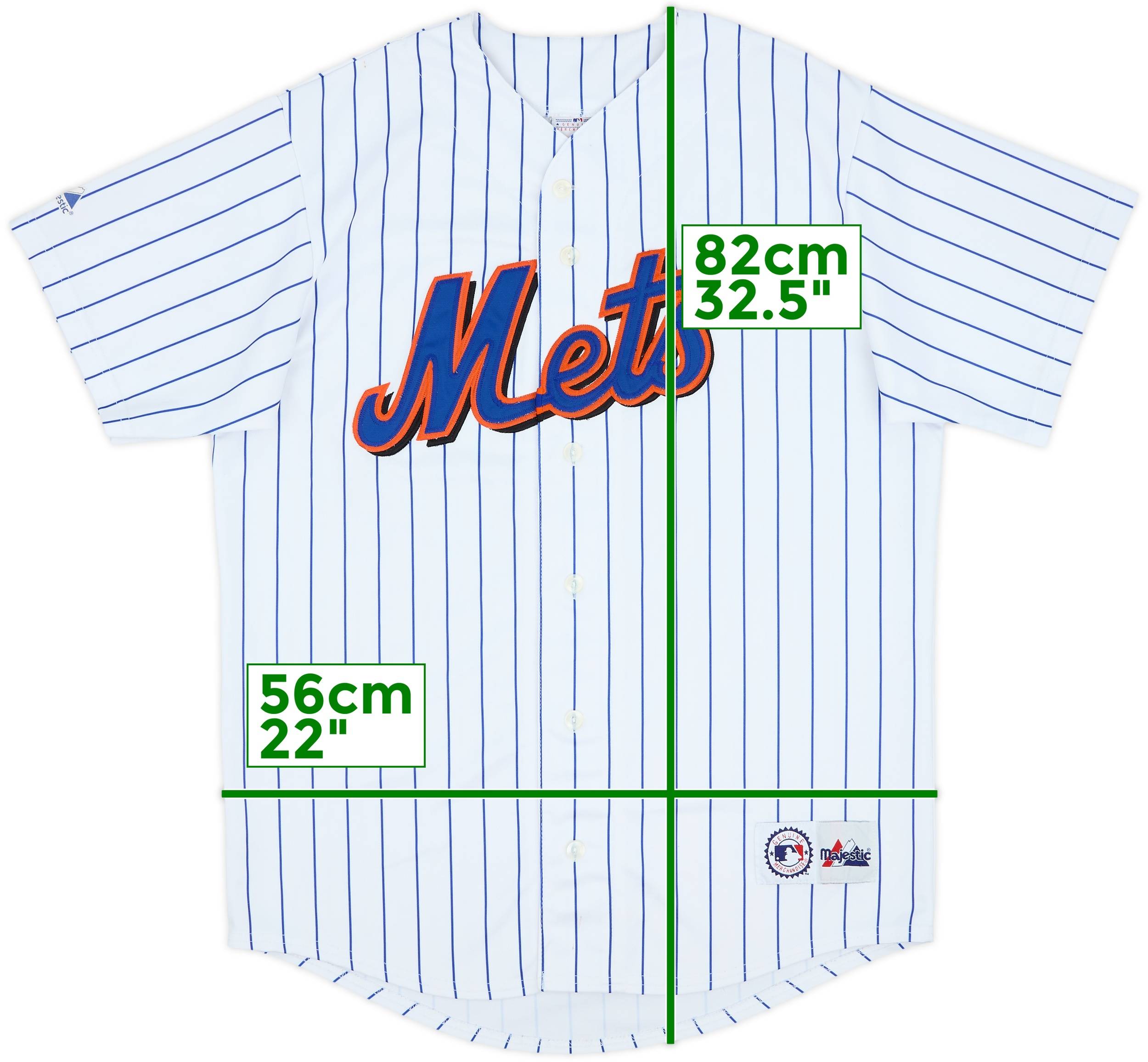 2003-08 New York Mets Majestic Home Jersey - 7/10 - (L)