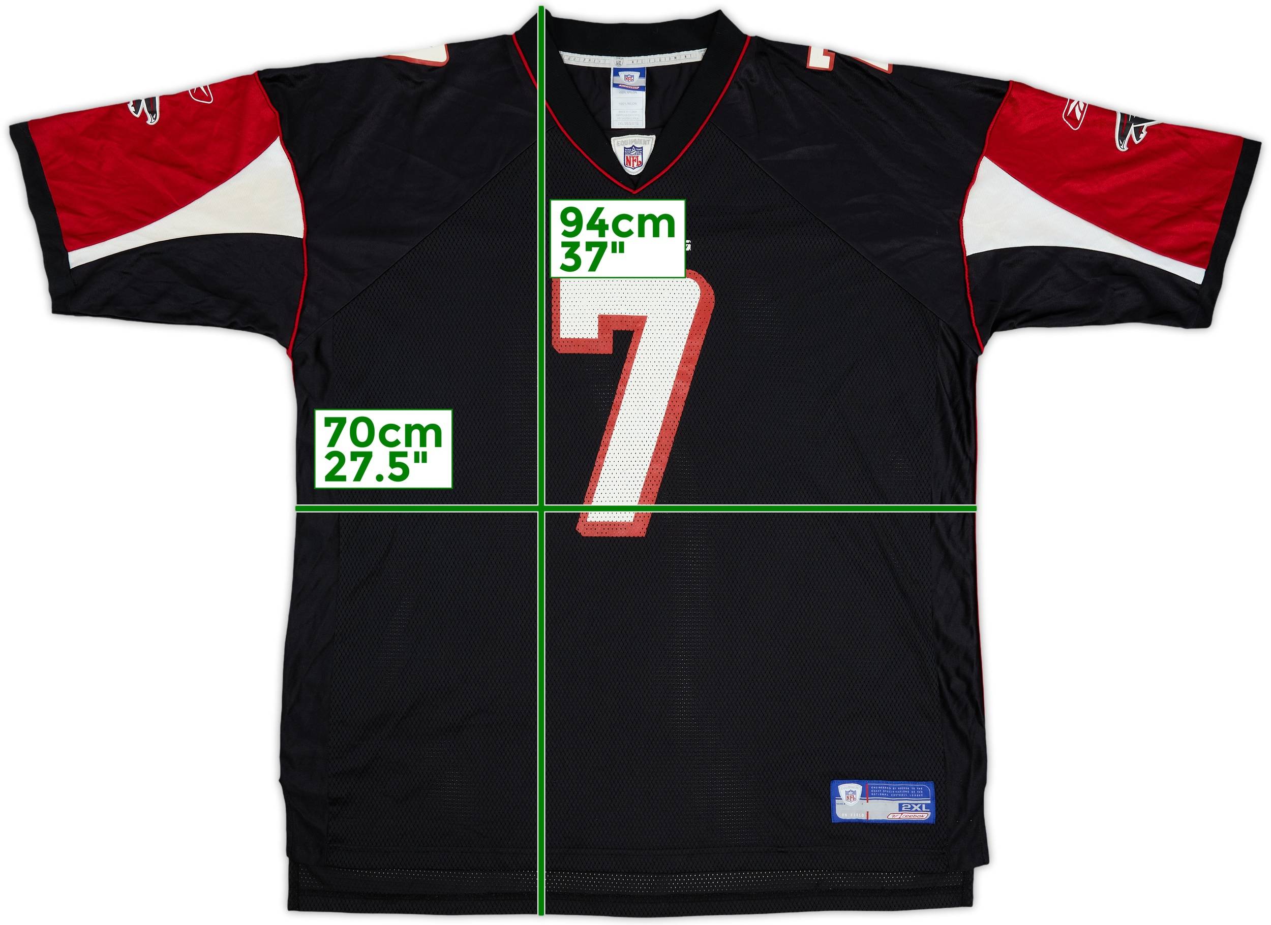 2003-04 Atlanta Falcons Vick #7 Reebok On Field Home Jersey - 7/10