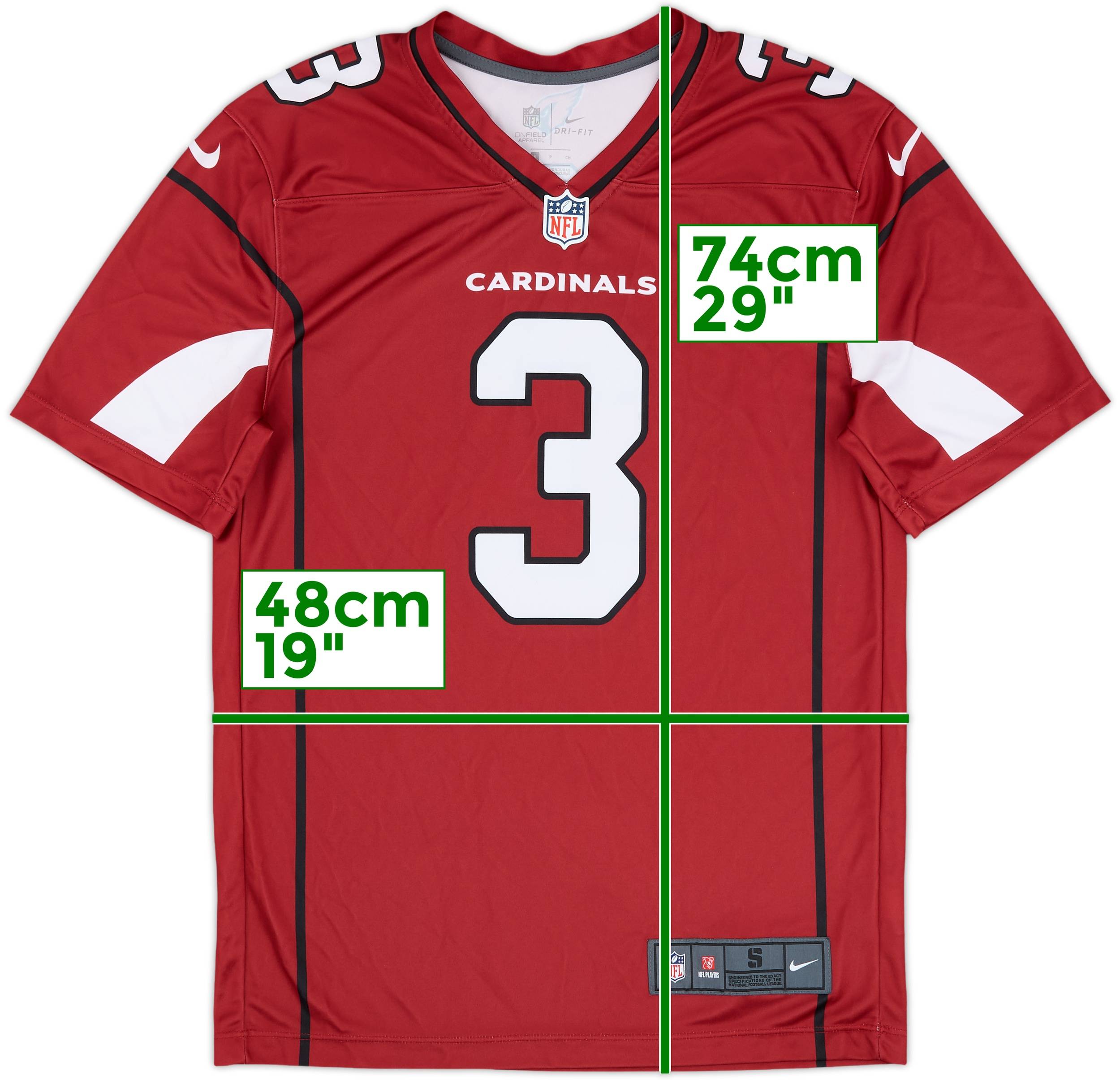 2018 Arizona Cardinals Rosen #3 Nike Legend Home Jersey - 8/10 - (S)