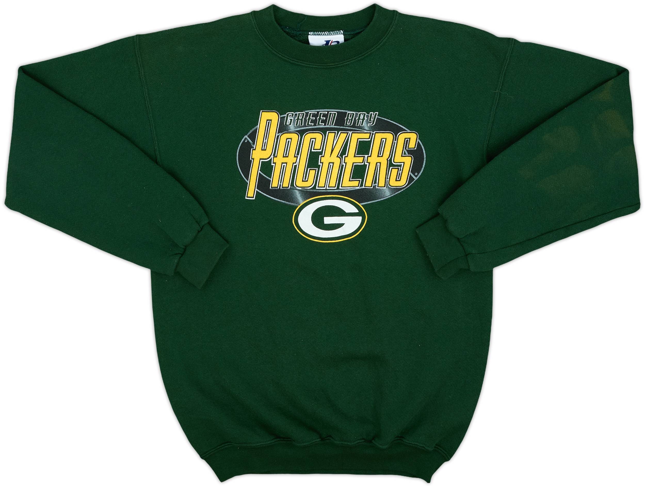 1990s Green Bay Packers Logo Athletic Sweat Top - 6/10 - (L.Boys)