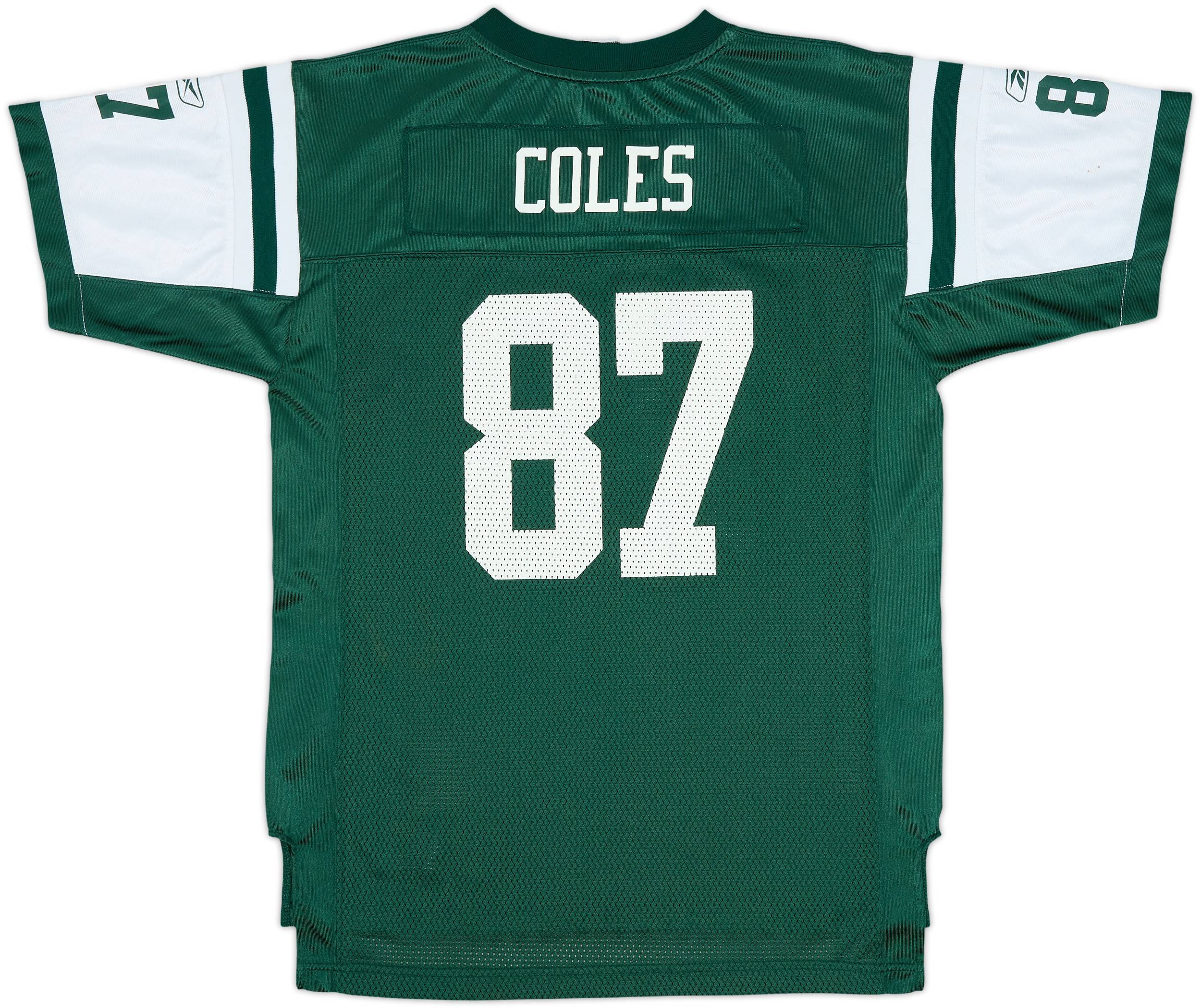 2005-06 New York Jets Coles #87 Reebok On Field Home Jersey - 3/10