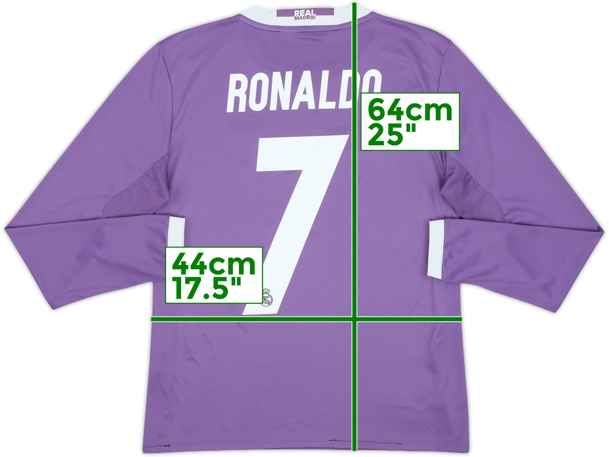 2016-17 Real Madrid Away L/S Shirt Ronaldo #7 - 6/10 - (L.Boys)