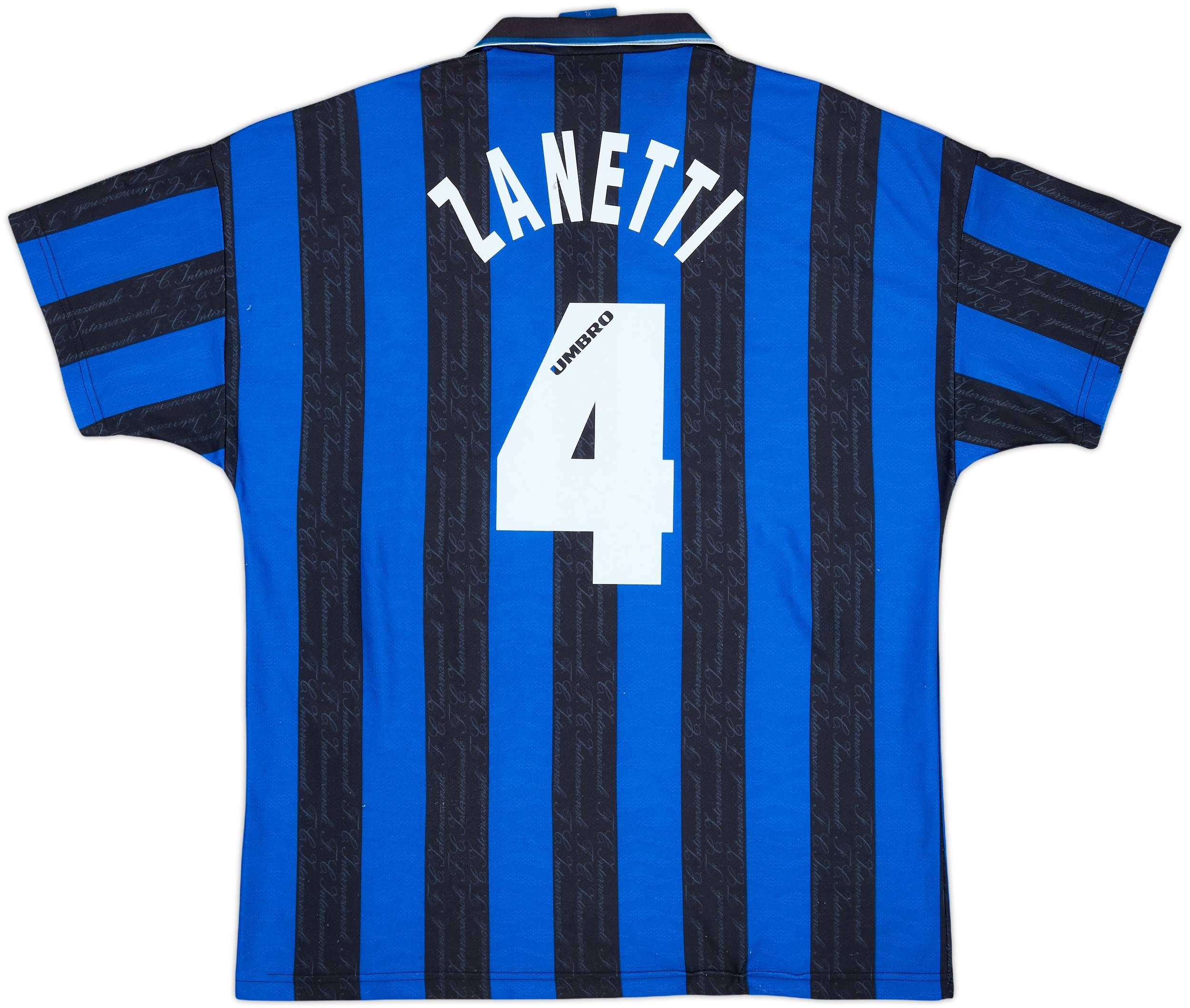 1996-97 Inter Milan Home Shirt Zanetti #4 - 7/10 - (XL)