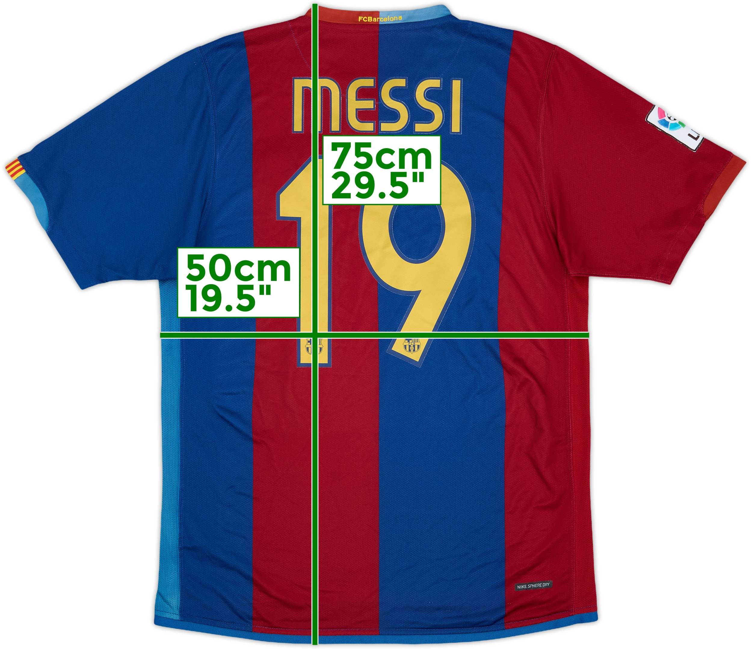 FC Barcelona MESSI 10 ホームシャツ 2006-07 Barcelona Home Shirt Messi #19 - 5/10 - (M)