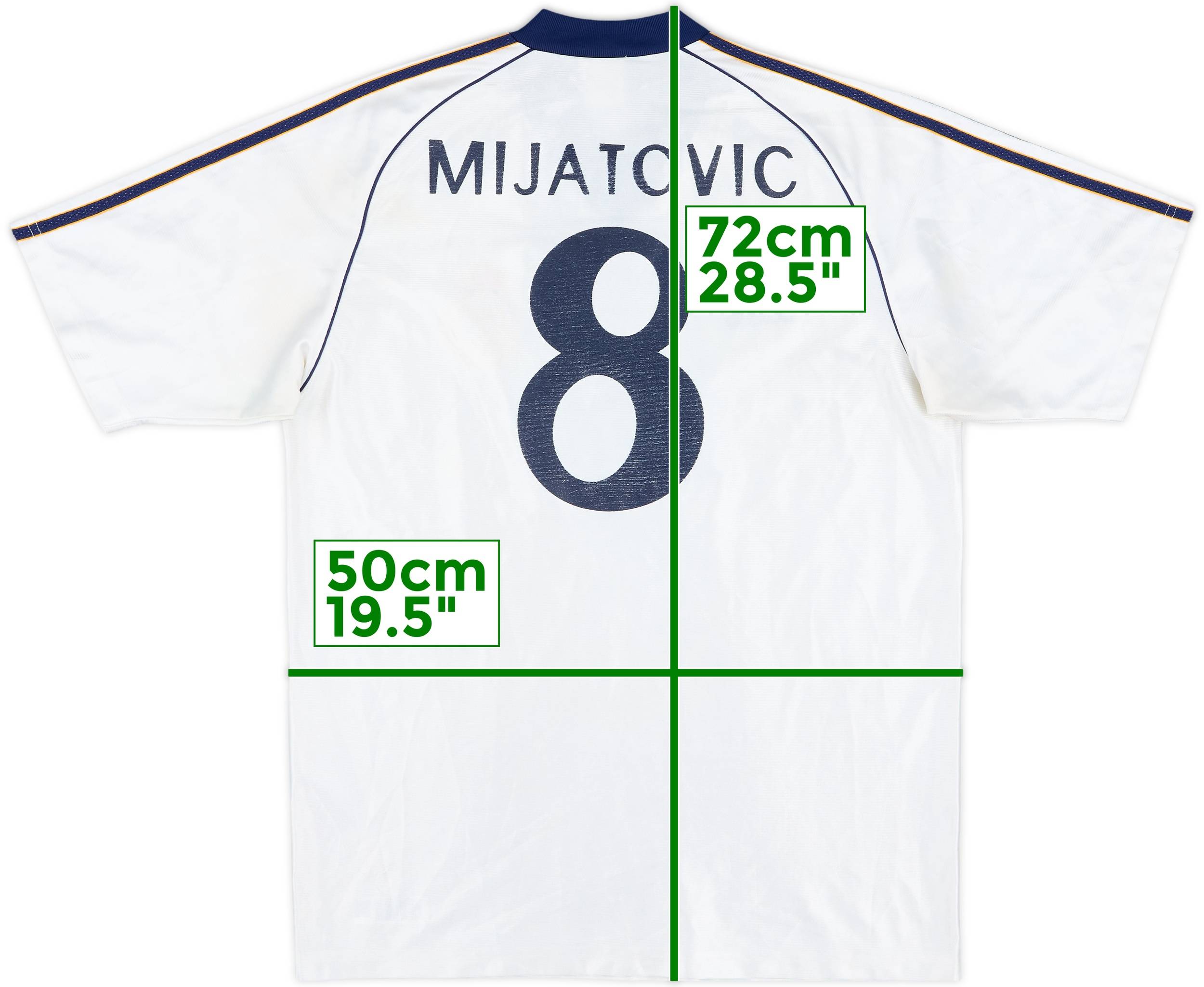 Real Madrid オーセンティックユニフォーム 1998-00 Real Madrid Home Shirt Mijatovic #8 - 6/10 - (XL.Boys)